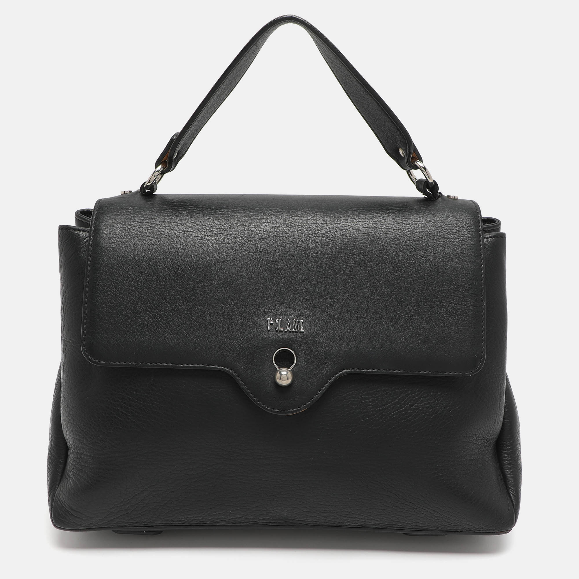 

Alviero Martini 1A Classe Black Leather Top Handle Bag