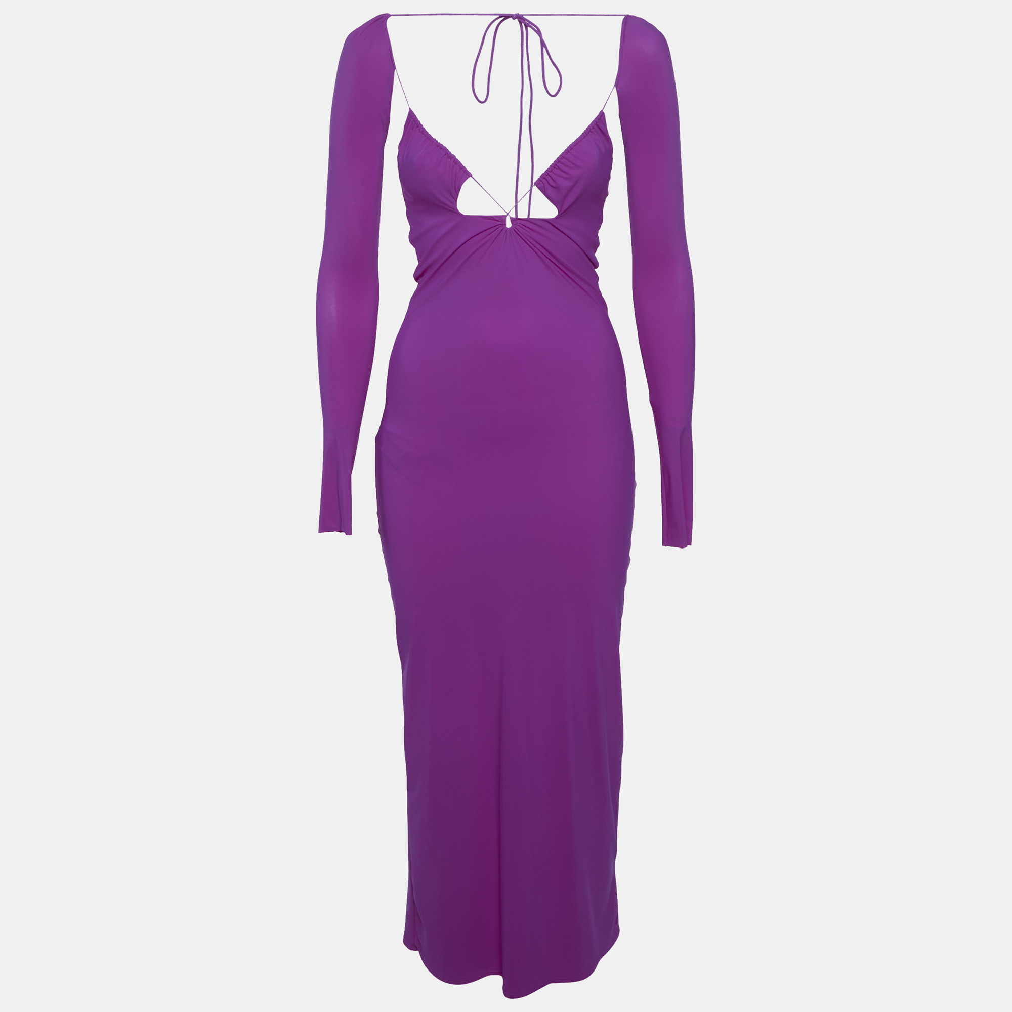 

Amazuin Pink Jersey Tie-Up Detail Midi Issad Dress