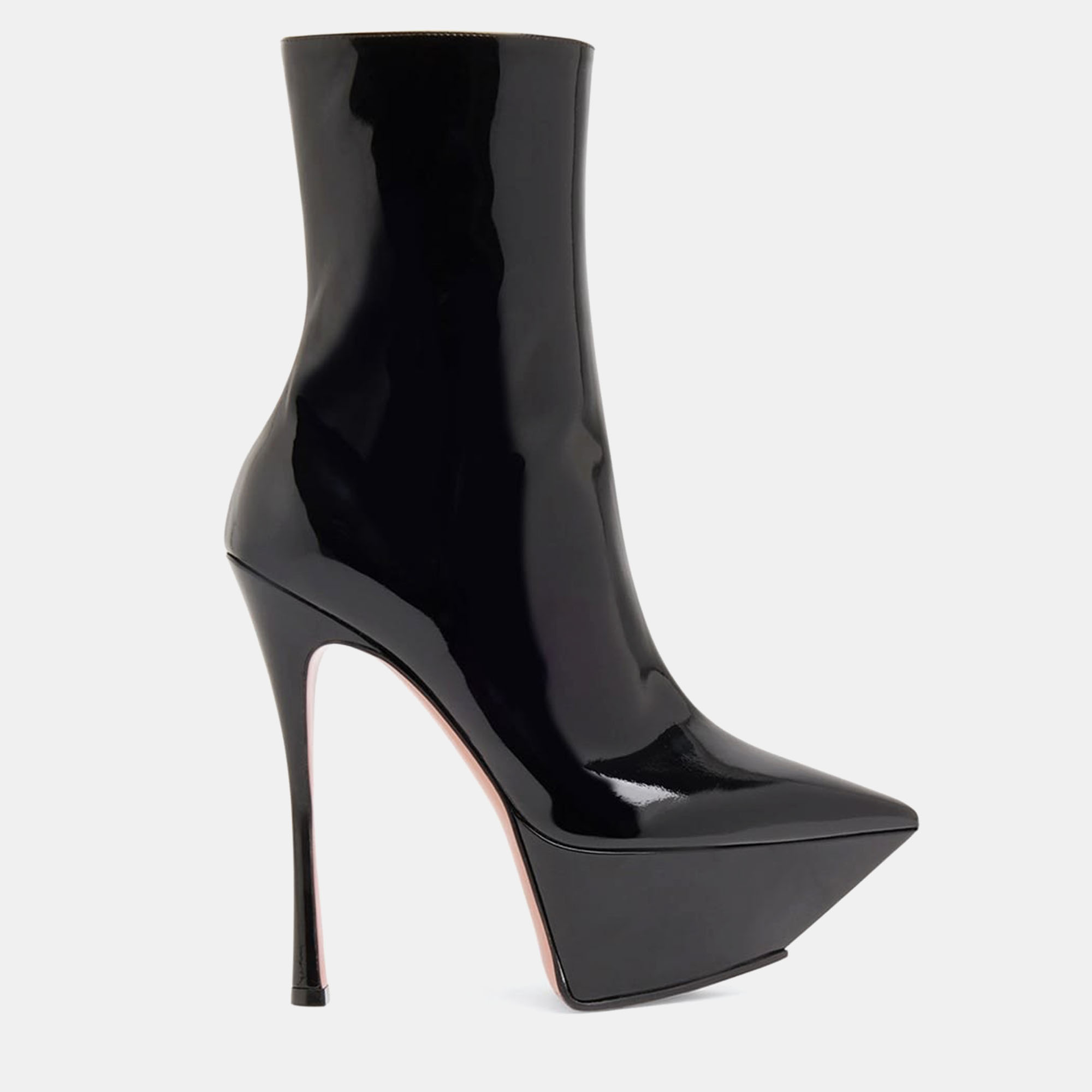 Pre-owned Amina Muaddi Yigit Black Leather Boots Eu 40