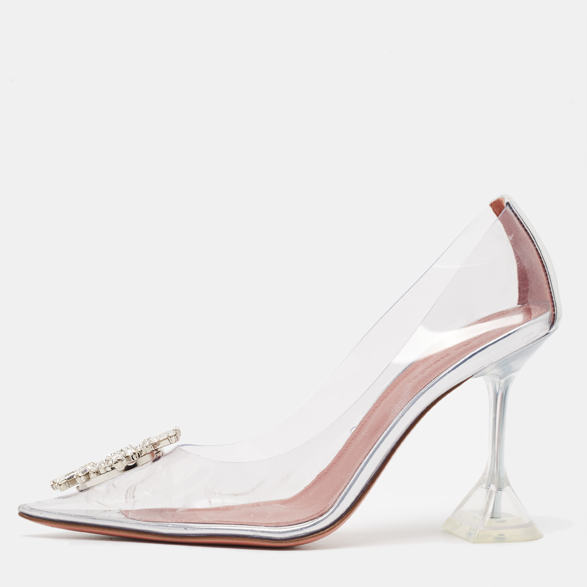 

Amina Muaddi Transparent PVC Begum Pumps Size