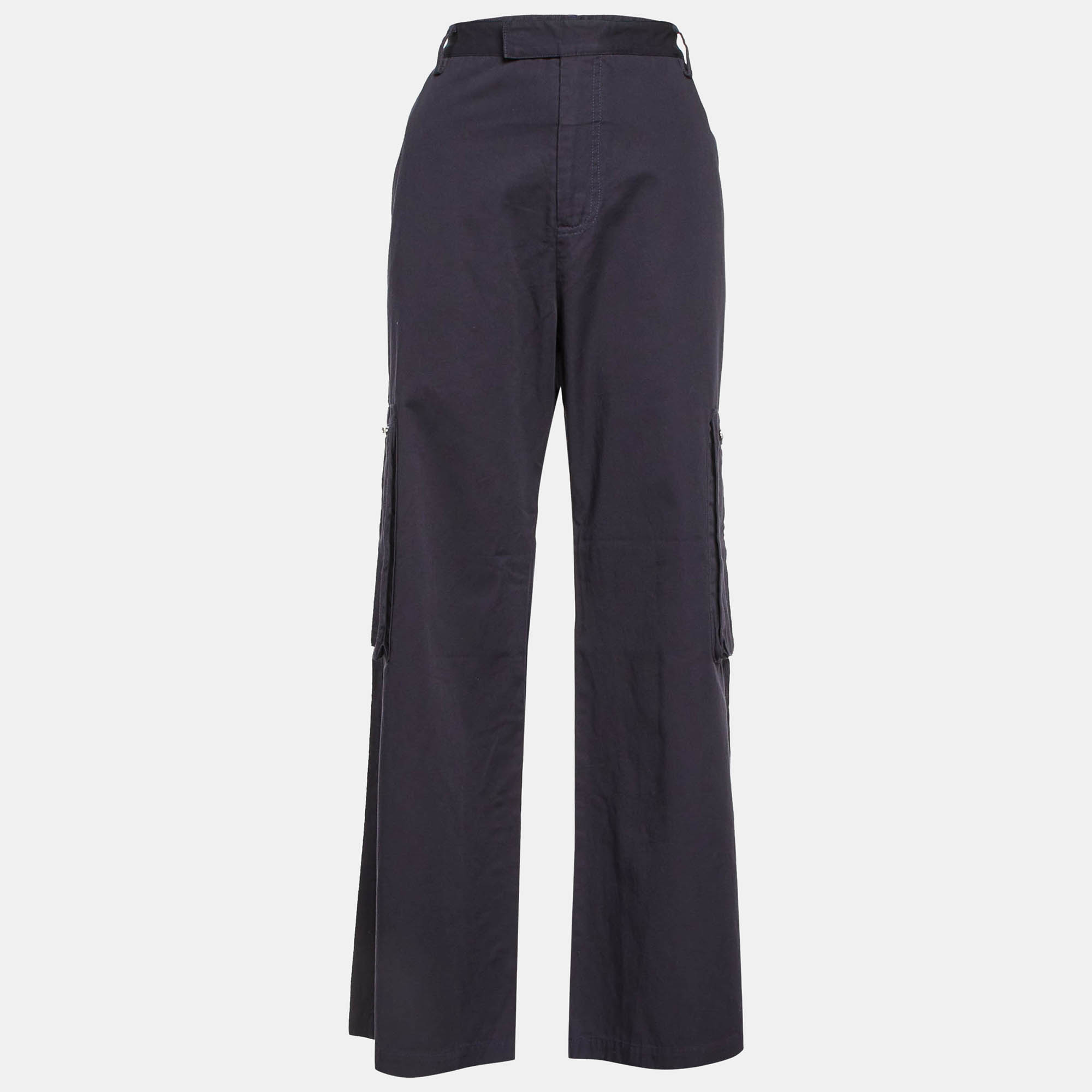 

Amiri Navy Blue Cotton Blend Wide Leg Cargo Pants M