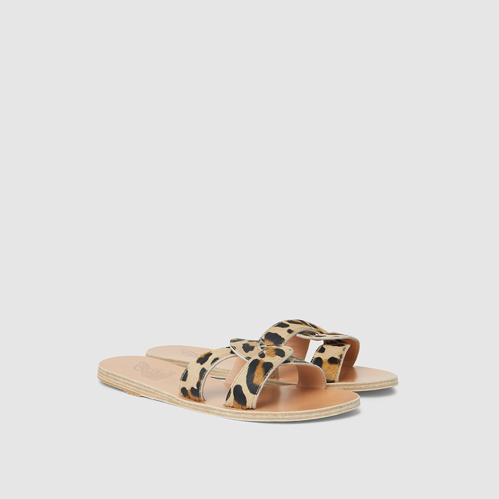

Ancient Greek Sandals Animal Desmos Leopard Print Leather Sandals IT, Multicolor