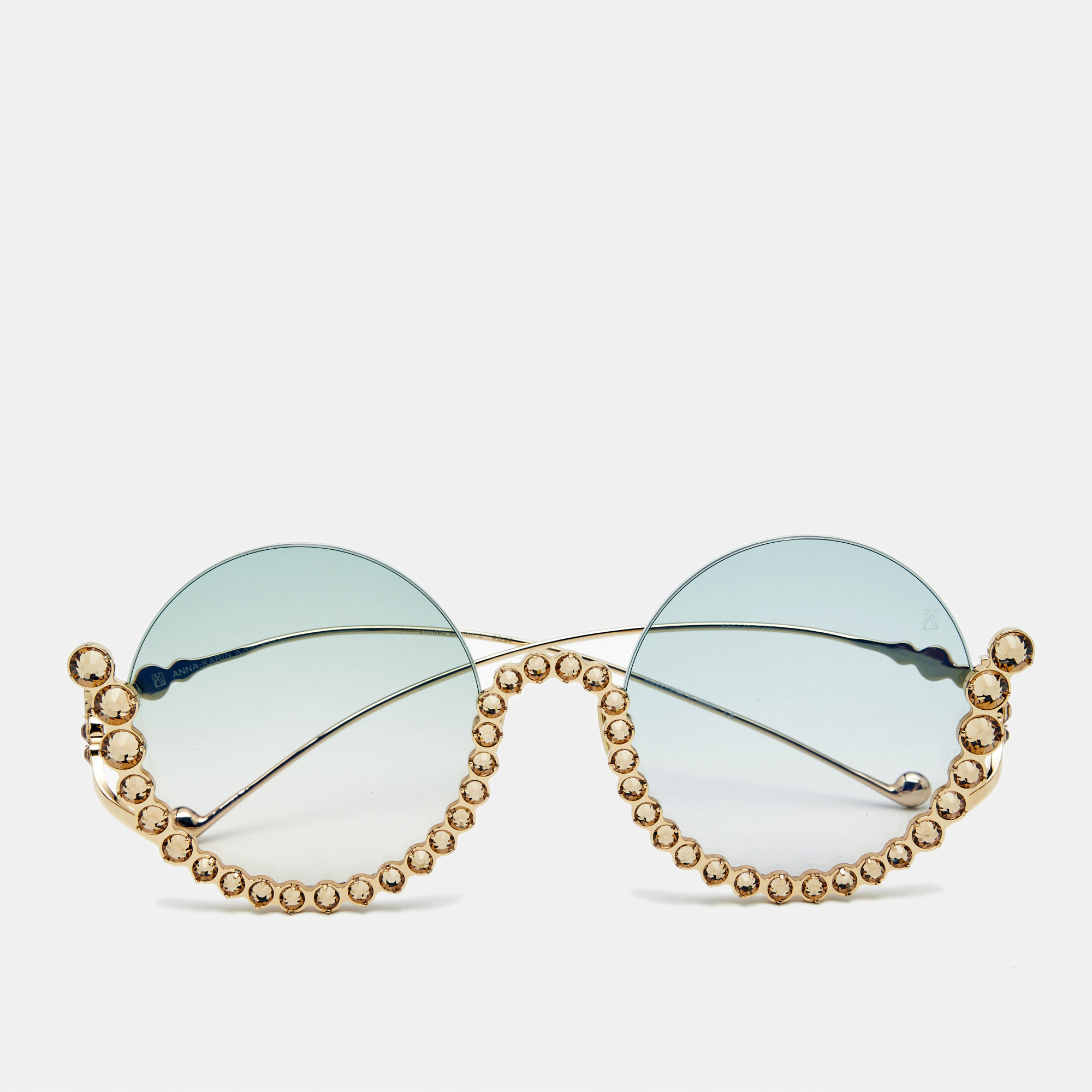 

Anna-Karin Karlsson Green Gradient Limited Edition 08/25 Full Moon Round Sunglasses