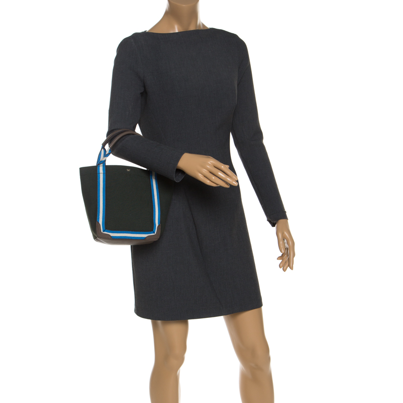 

Anya Hindmarch Green Canvas Tote, Multicolor