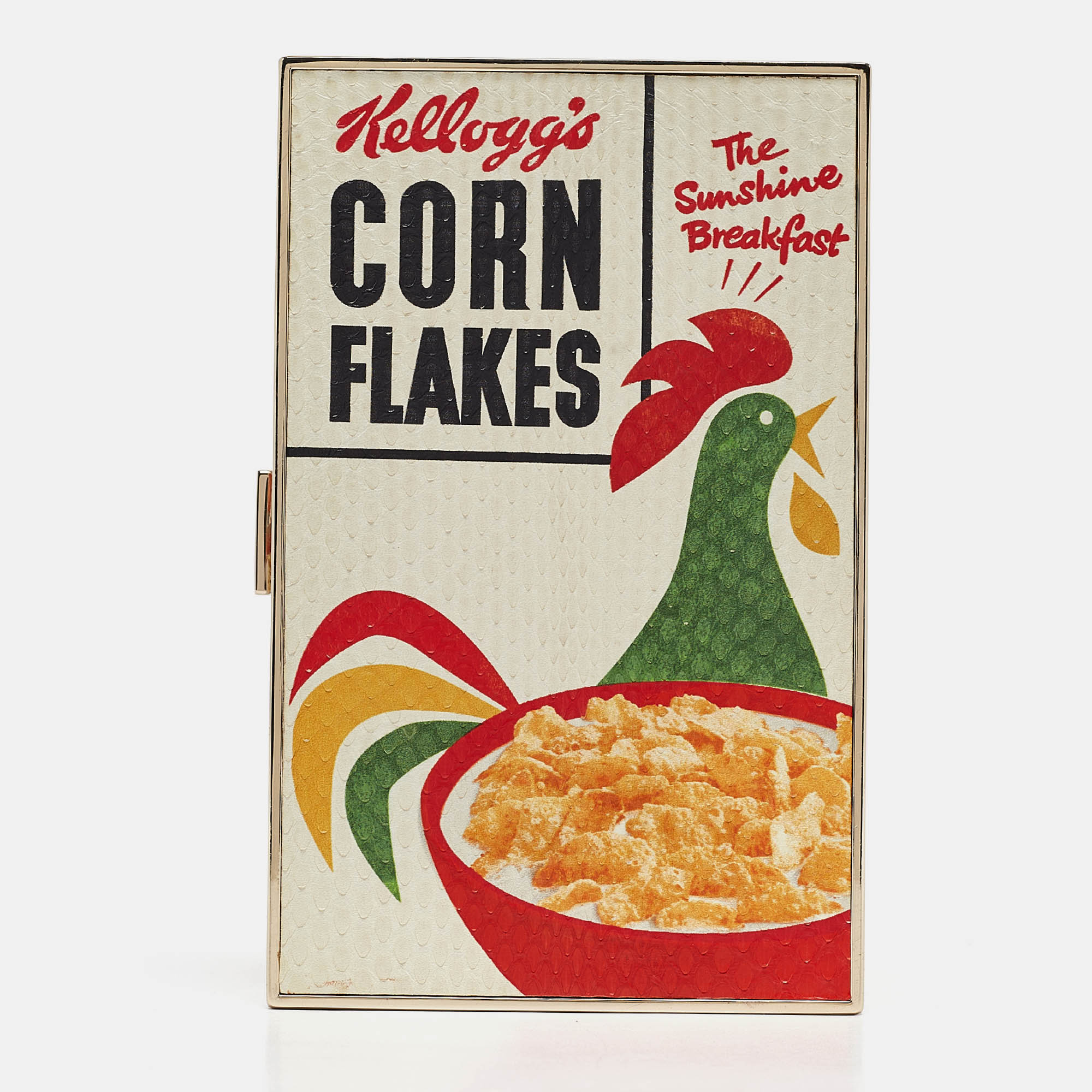 

Anya Hindmarch Multicolor Snakeskin Corn Flakes Box Clutch