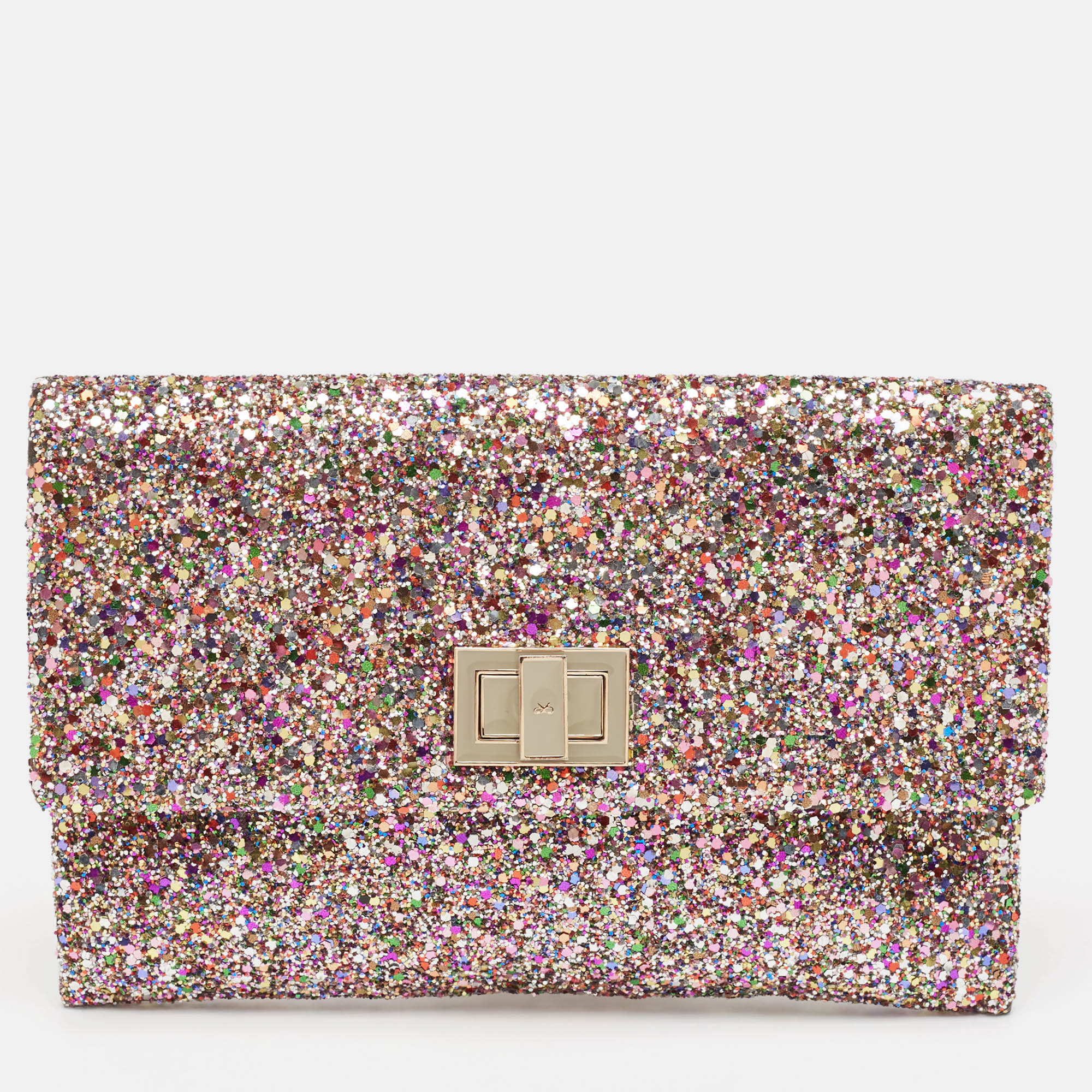 

Anya Hindmarch Multicolor Glitter Valorie Clutch