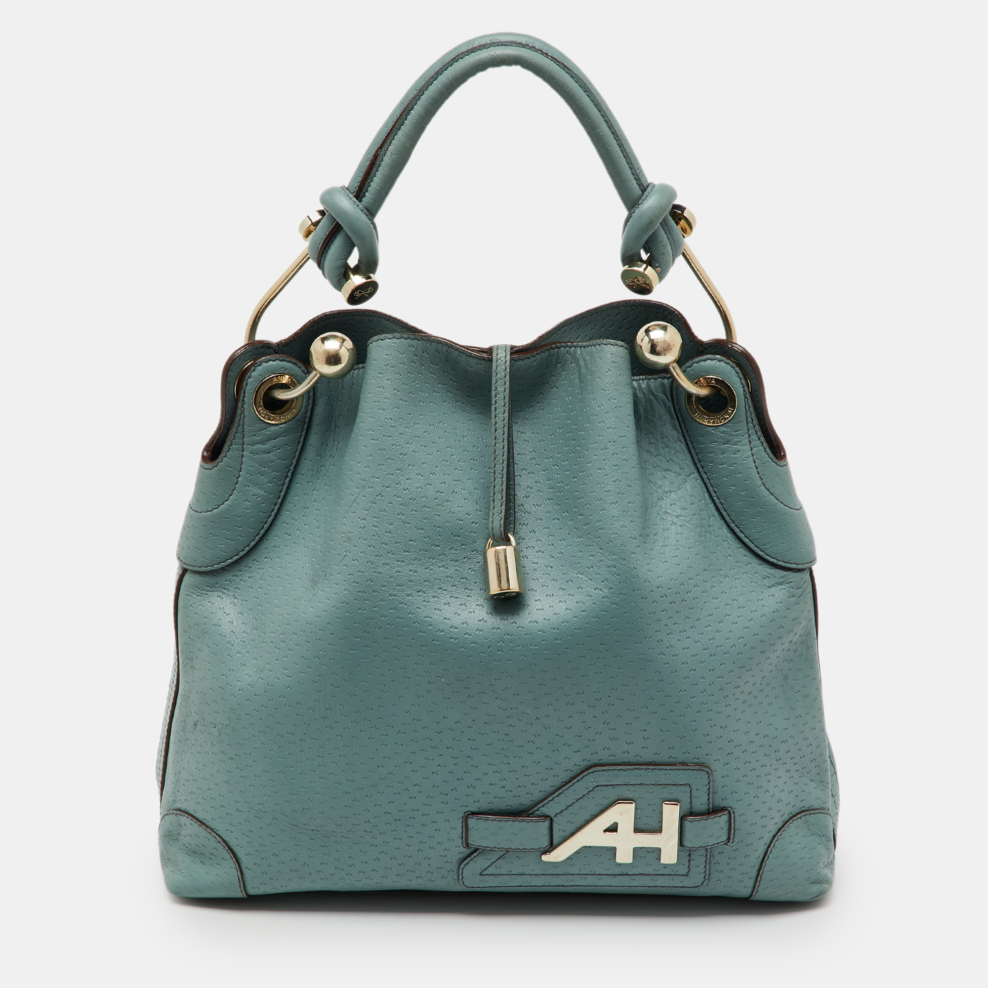 

Anya Hindmarch Blue Leather Elrod Hobo