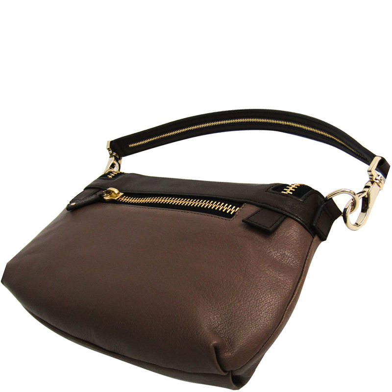 

Anya Hindmarch Dark Brown Leather Shoulder Bag