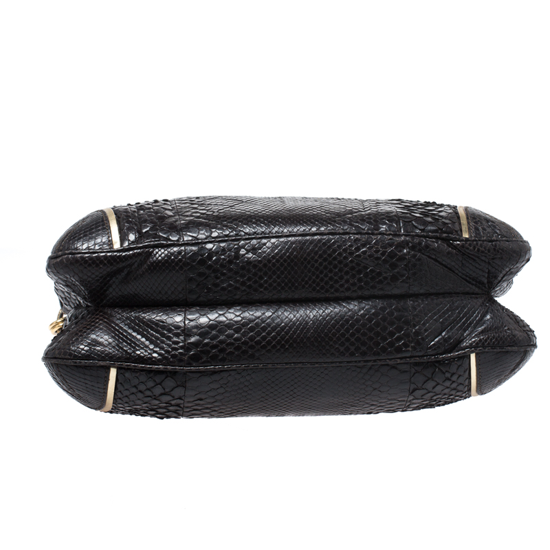 Pre-owned Anya Hindmarch Dark Brown Python Leather Shoulder Bag