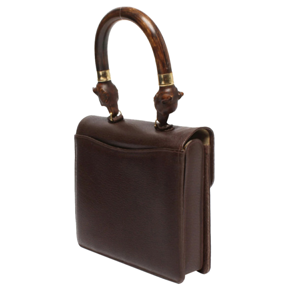 

Anya Hindmarch Brown Leather Top Handle Bag