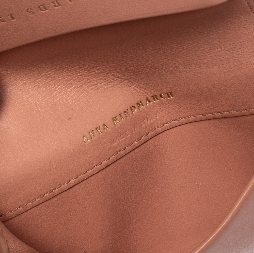 

Anya Hindmarch Powder Pink Leather Card Case