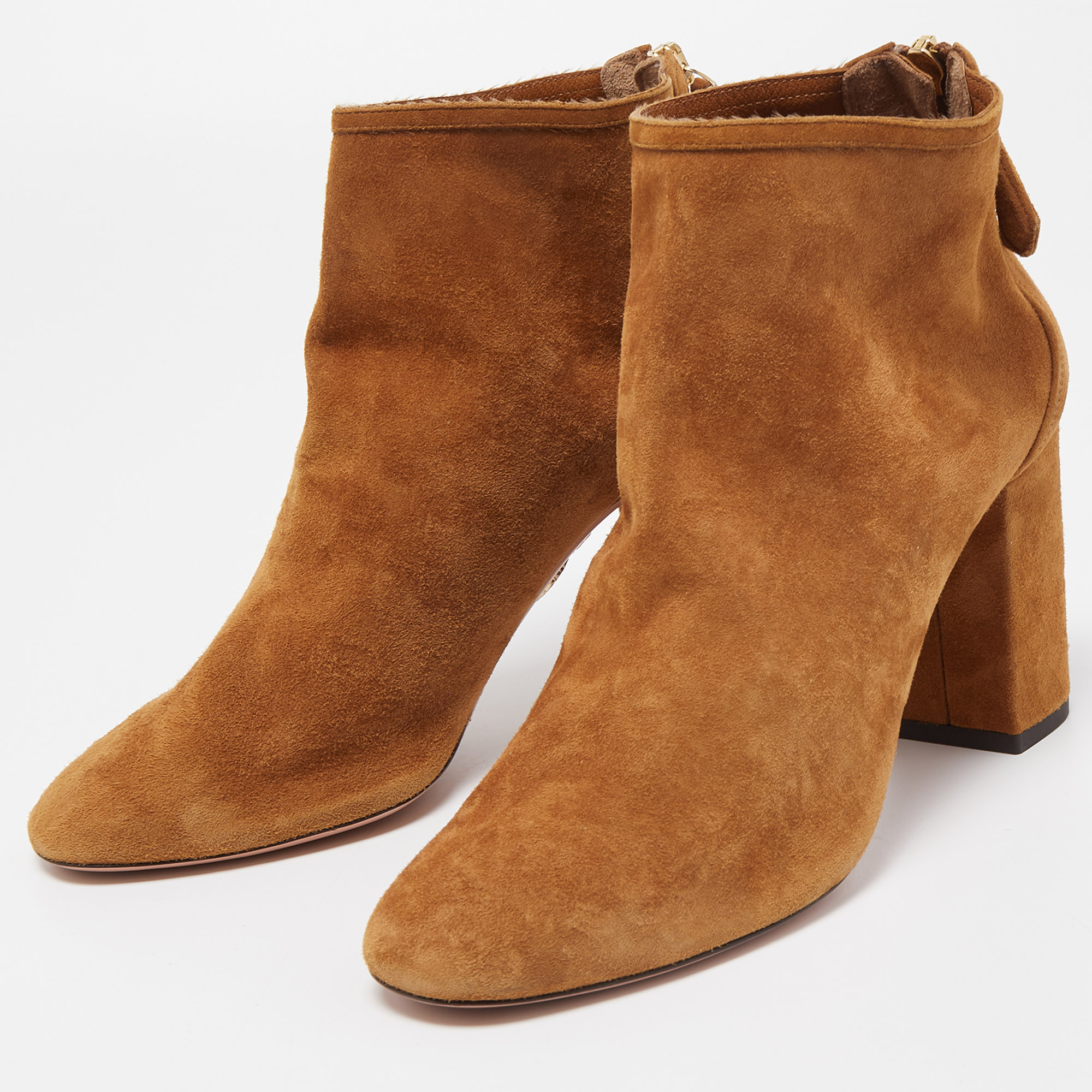 

Aquazzura Brown Suede Ankle Boots Size