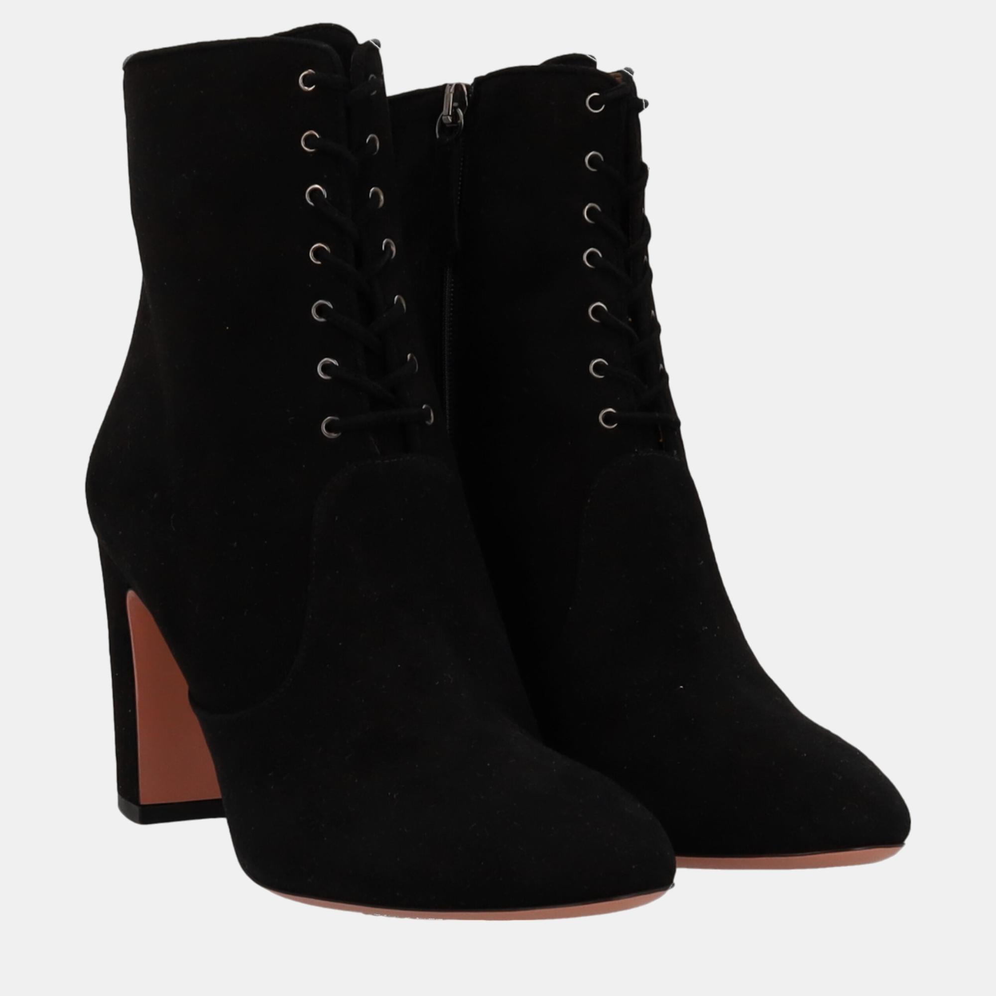 

Aquazzura Women's Leather Ankle Boots - Black - EU