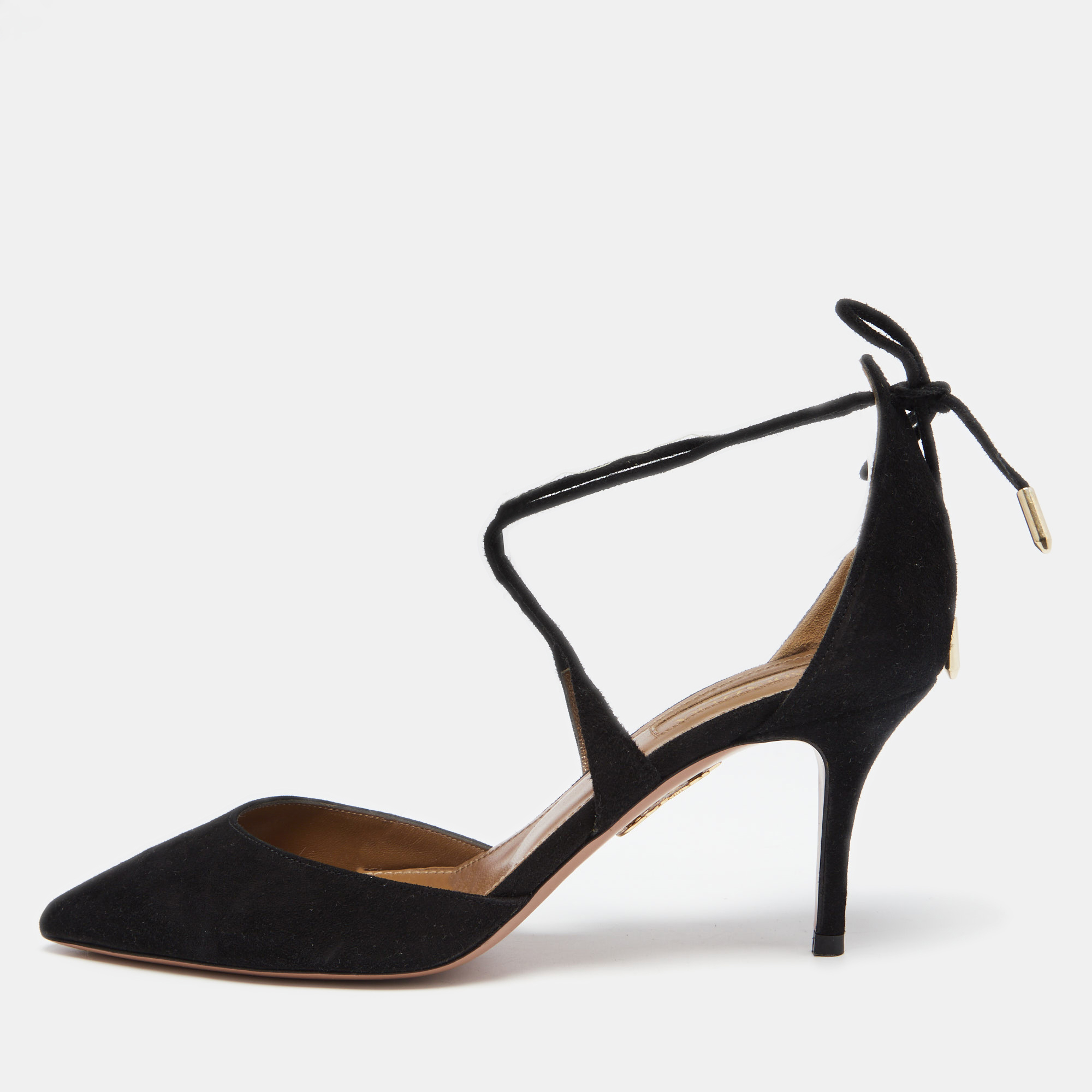 

Aquazzura Matilde Size  Black Suede Pumps