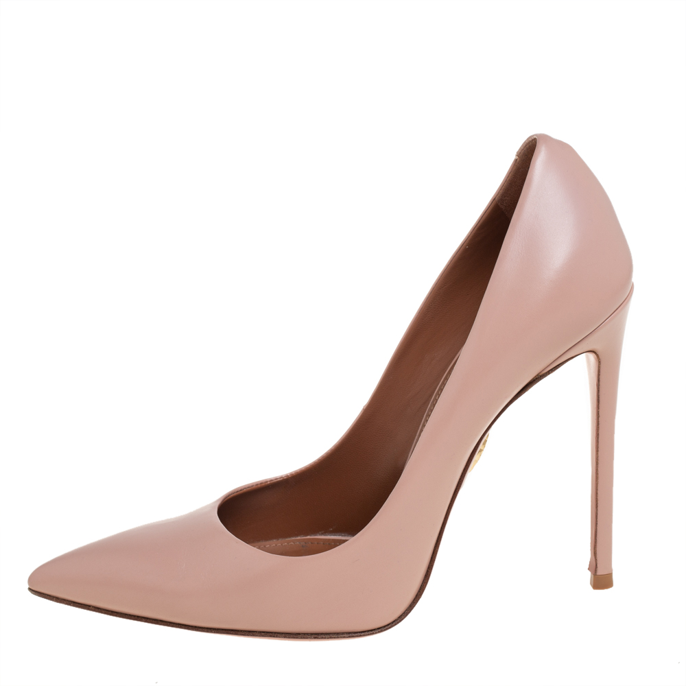 

Aquazzura Beige Leather Pointed Toe Pumps Size