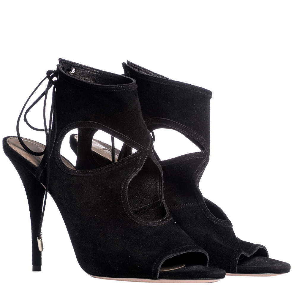 

Aquazzura Black Suede Sandals Size