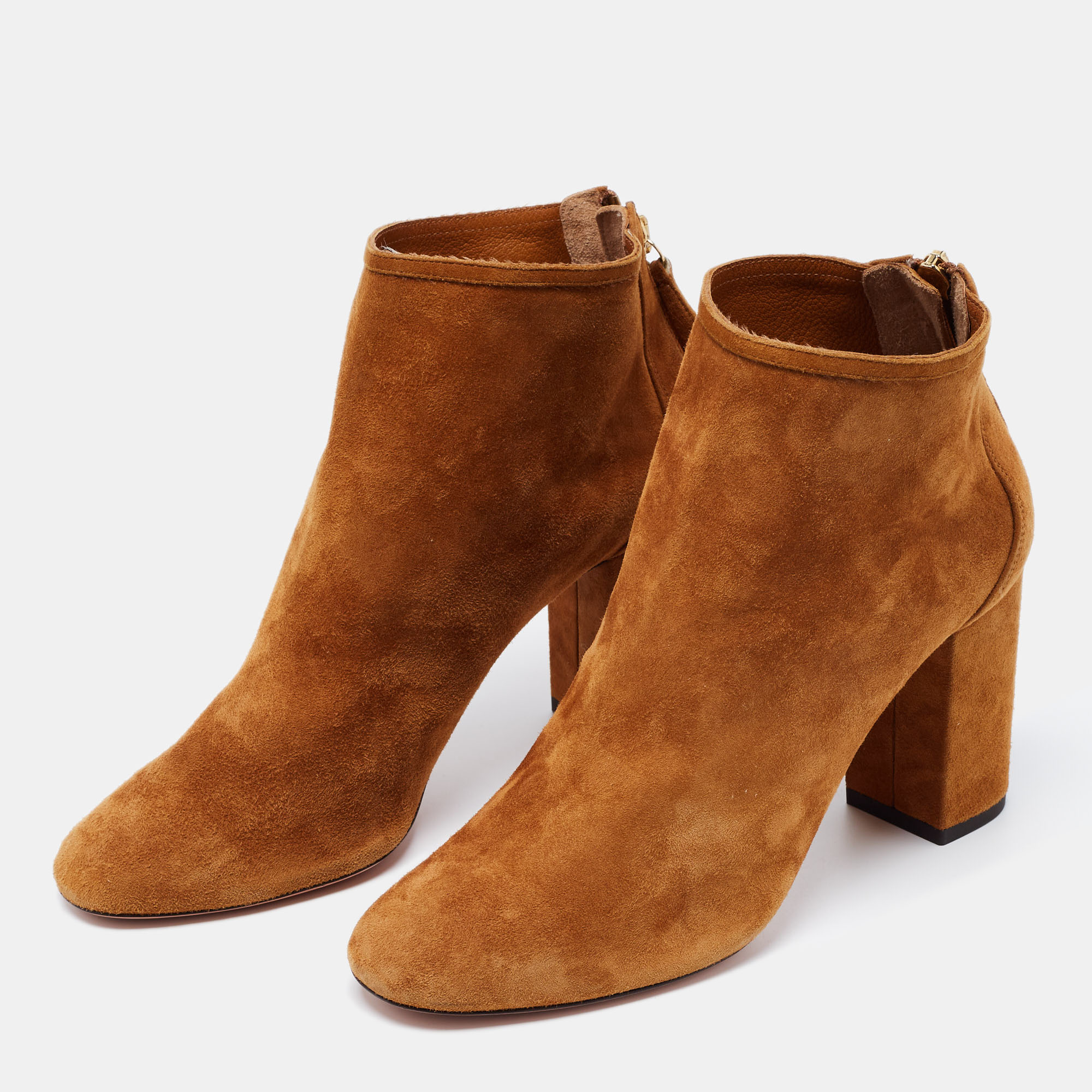 

Aquazzura Tan Suede Ankle Length Boots Size