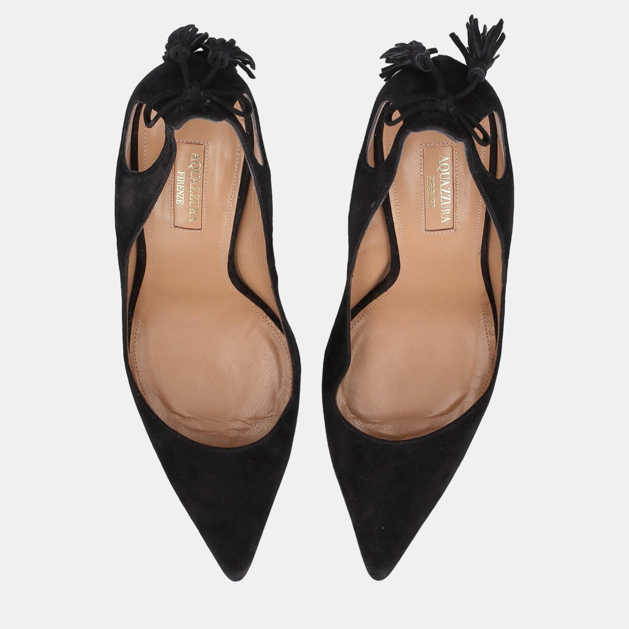 

Aquazzura Women's Leather Heels - Black - EU