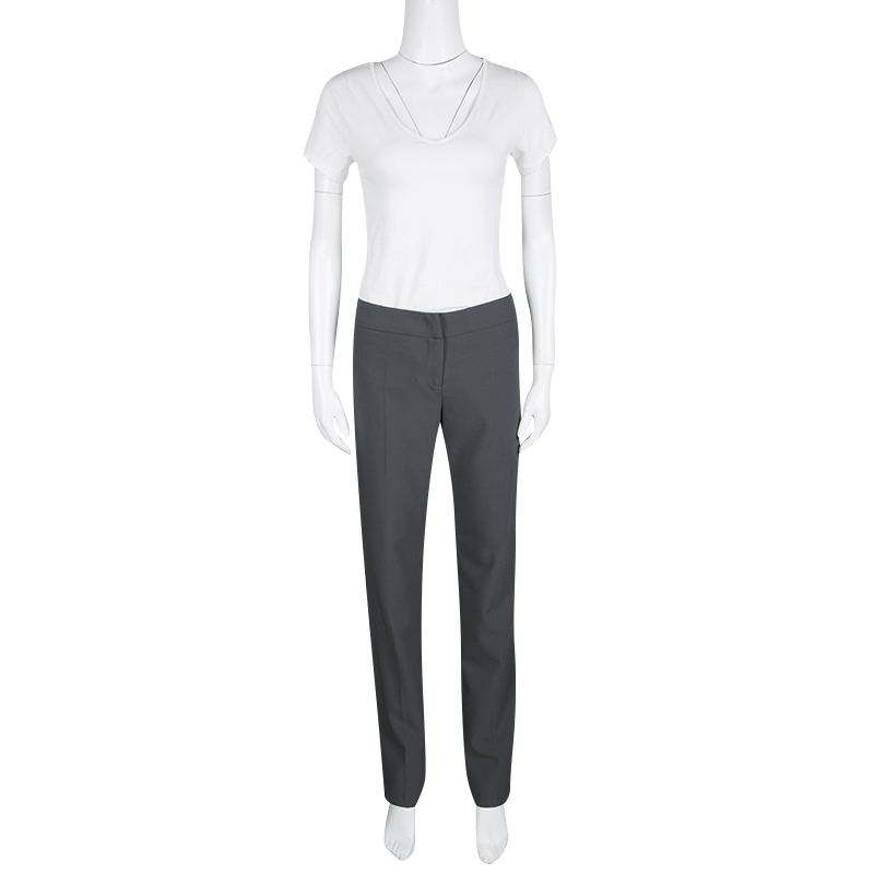 

Armani Collezioni Grey Wool High Waist Tailored Trousers