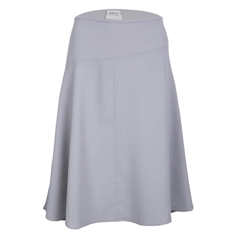Armani Collezioni Grey Flared Skirt M