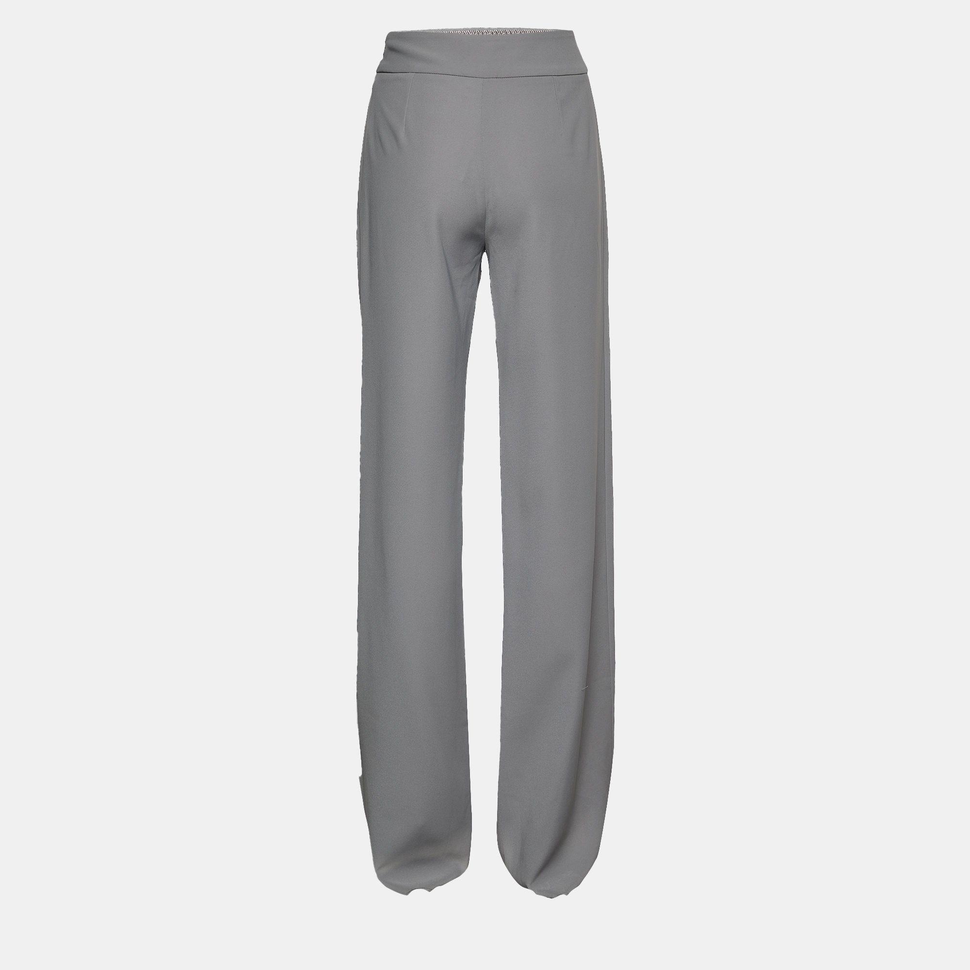 

Armani Collezioni Grey Crepe Wide Leg Trousers