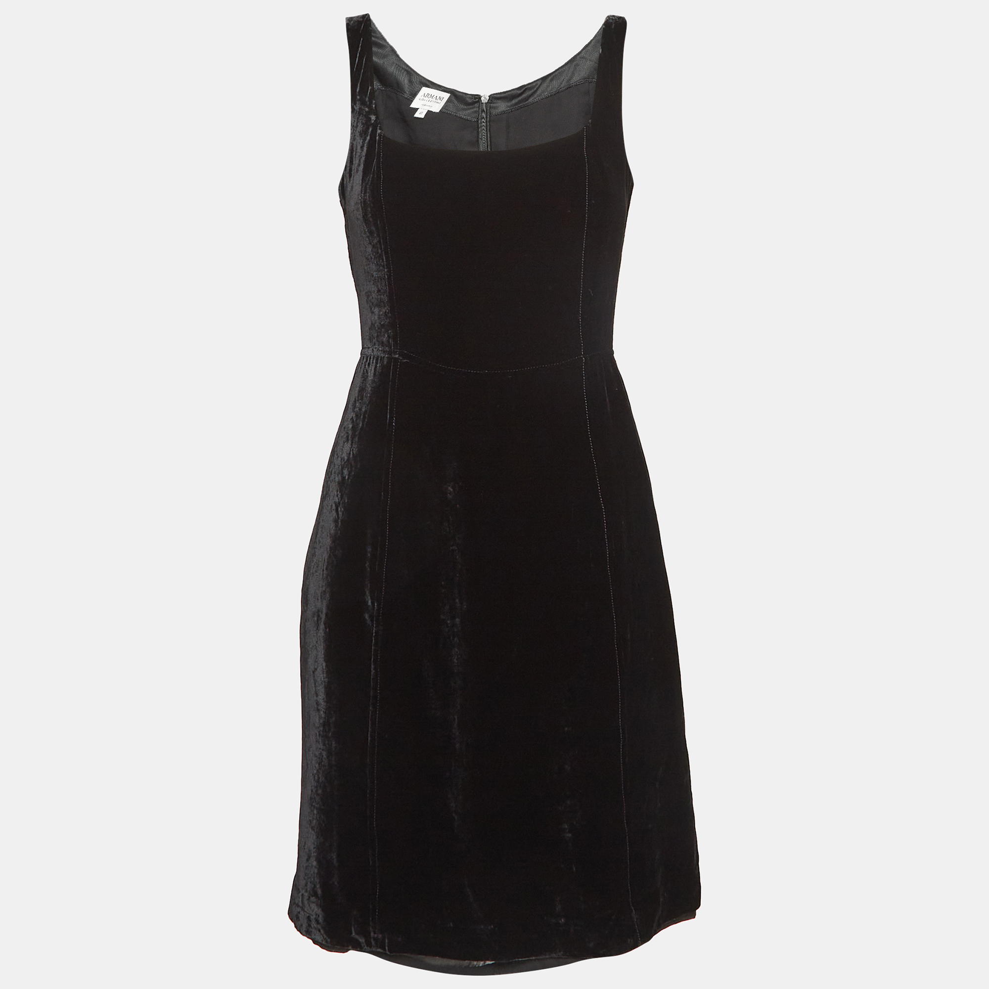 

Armani Collezioni Black Velvet Sleeveless Dress S