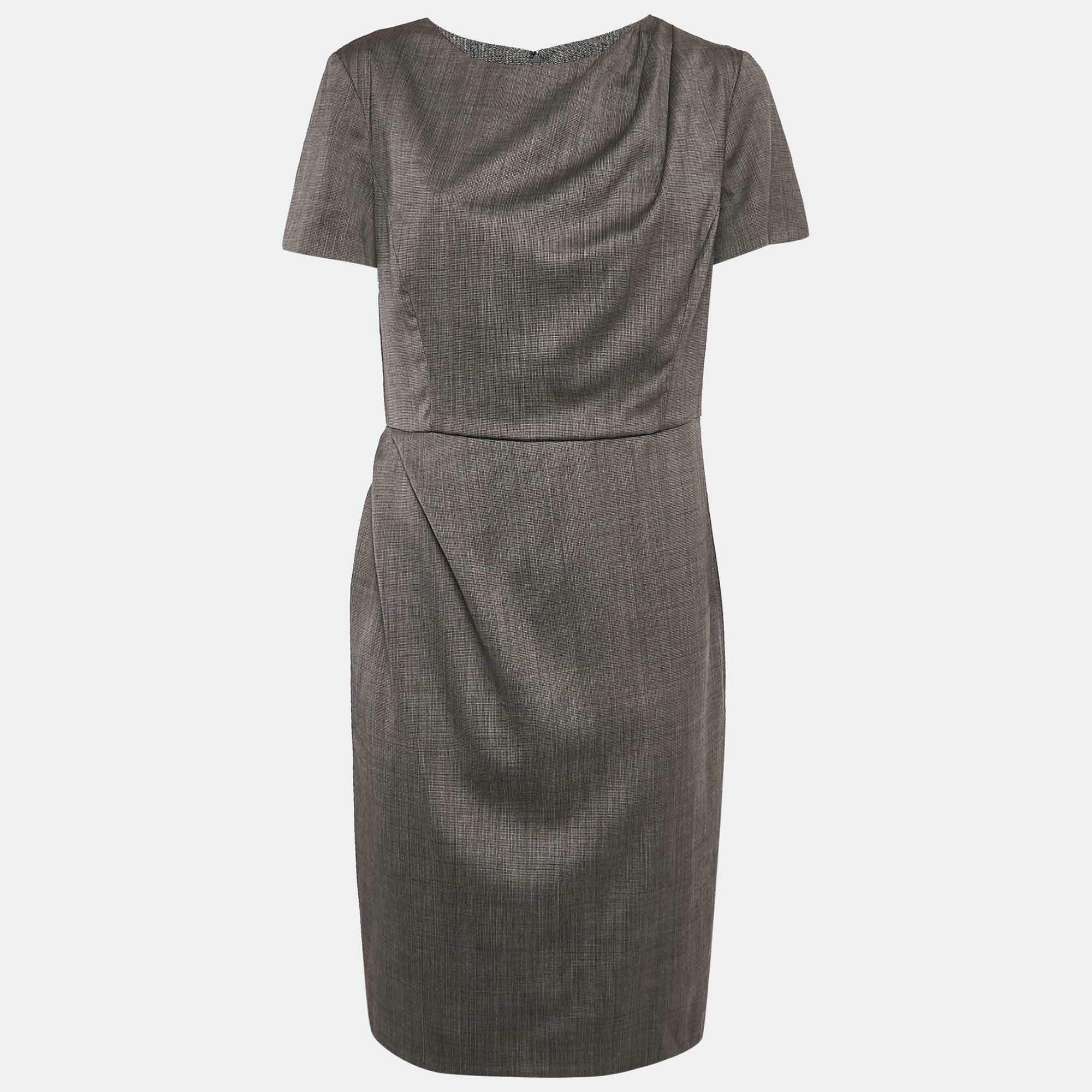 

Armani Collezioni Grey Patterned Wool Sheath Dress M