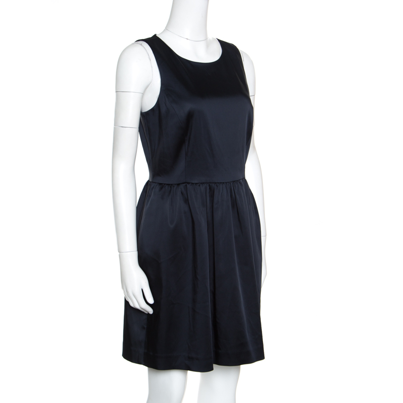 

Armani Collezioni Navy Blue Sleeveless Sheath Dress