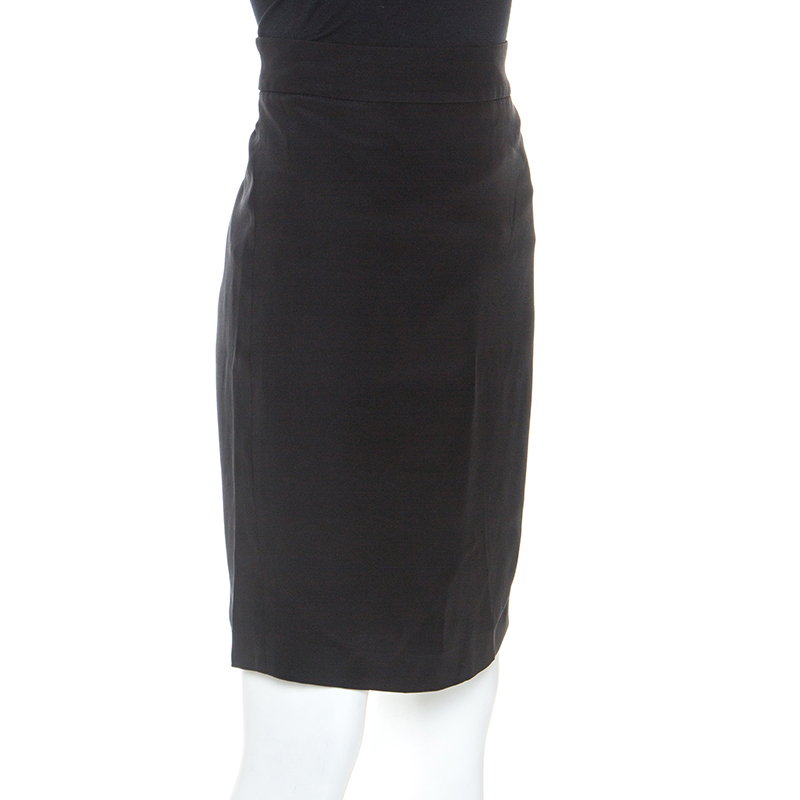 

Armani Collezioni Black Crepe Pencil Skirt