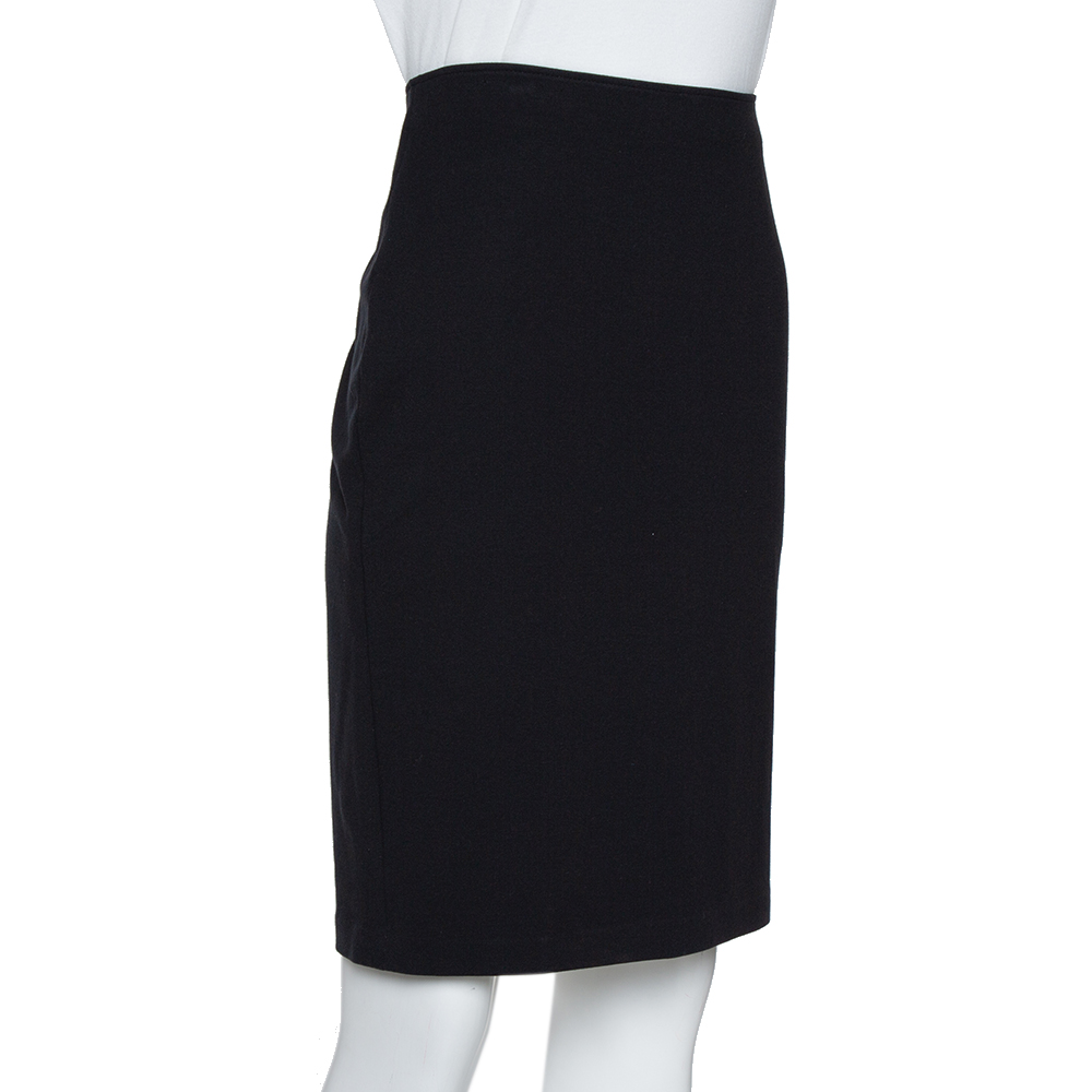 

Armani Collezioni Black Stretch Knit Pencil Skirt