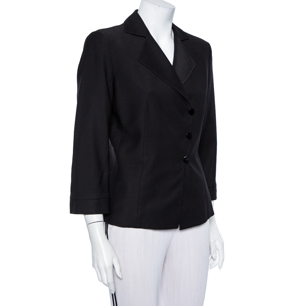 

Armani Collezioni Black Wool Double Breasted Blazer