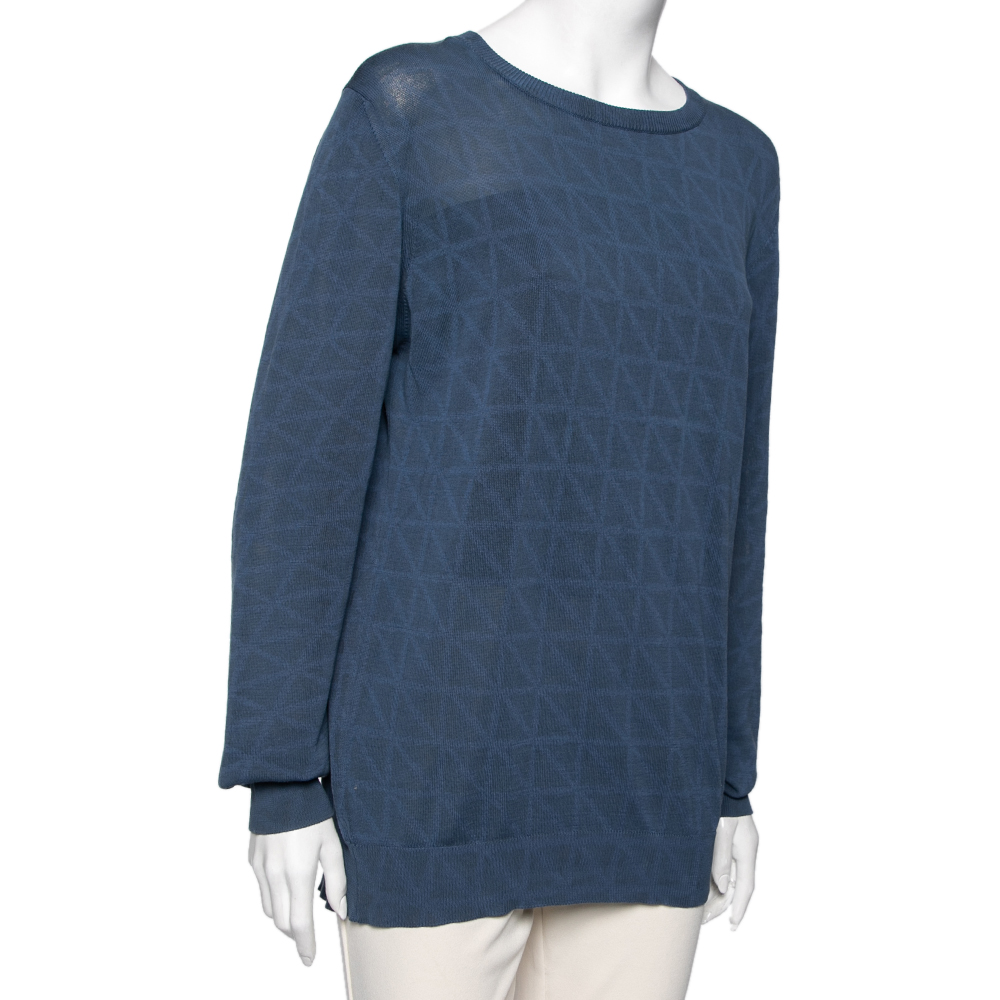 

Armani Collezioni Blue Knit Crew Neck Long Sleeve Sweater
