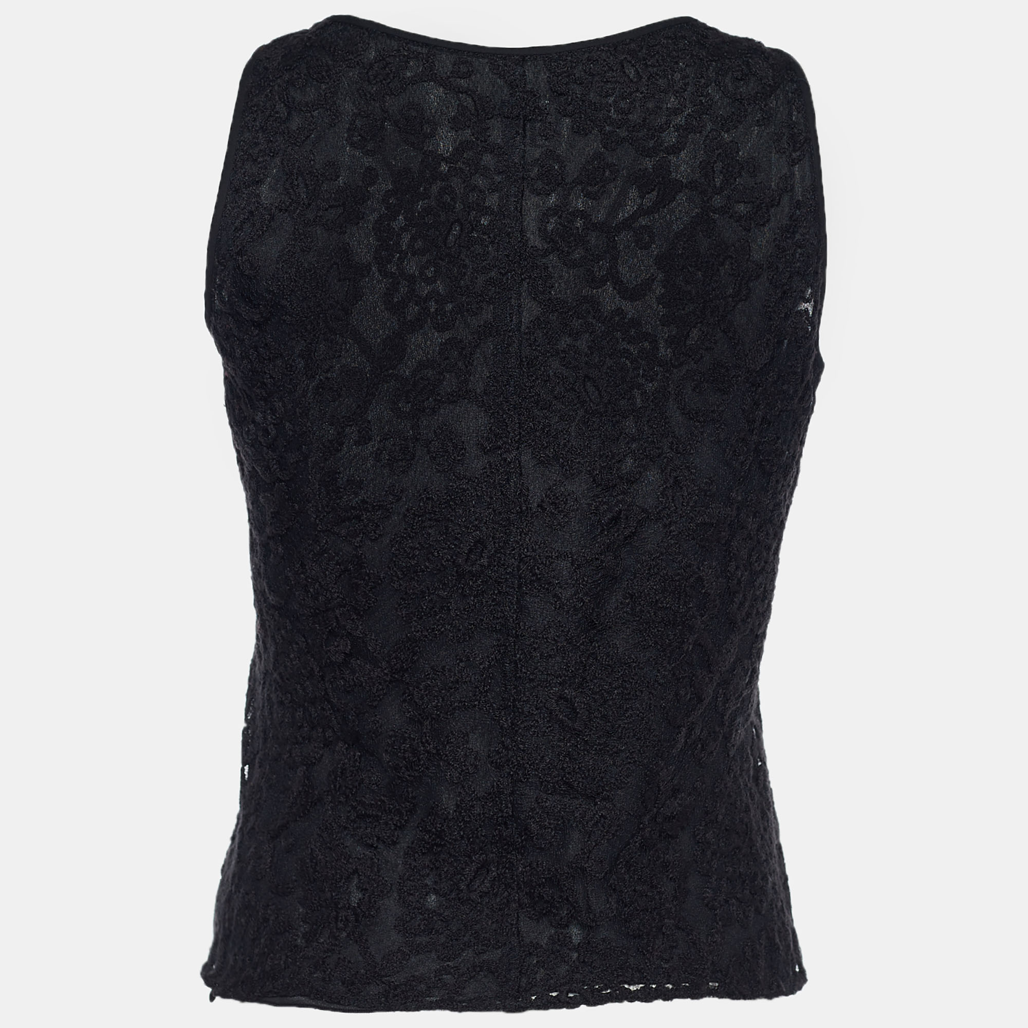

Armani Collezioni Black Lace Sleeveless Blouse