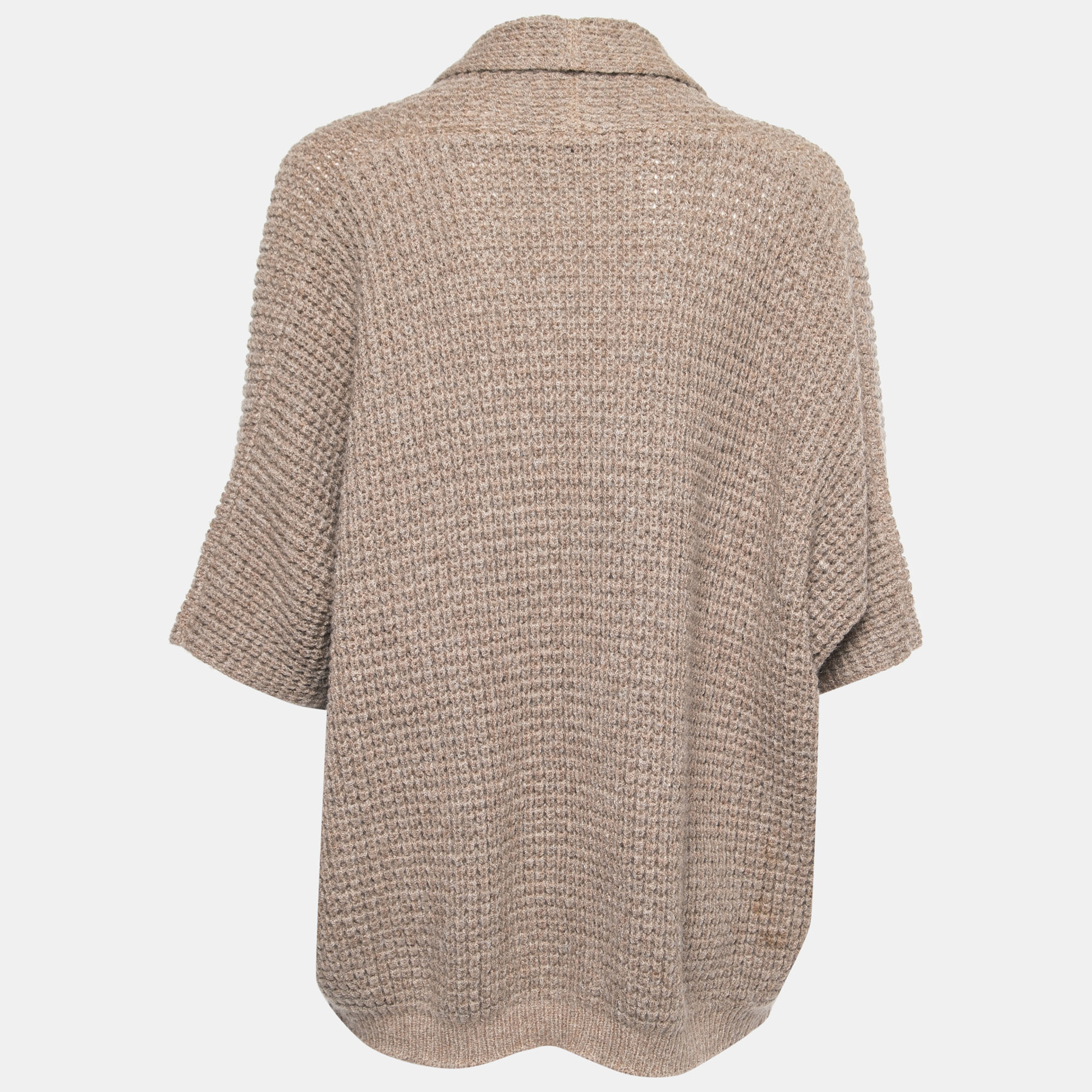 

Armani Collezioni Light Brown Wool Shawl Collar Cardigan