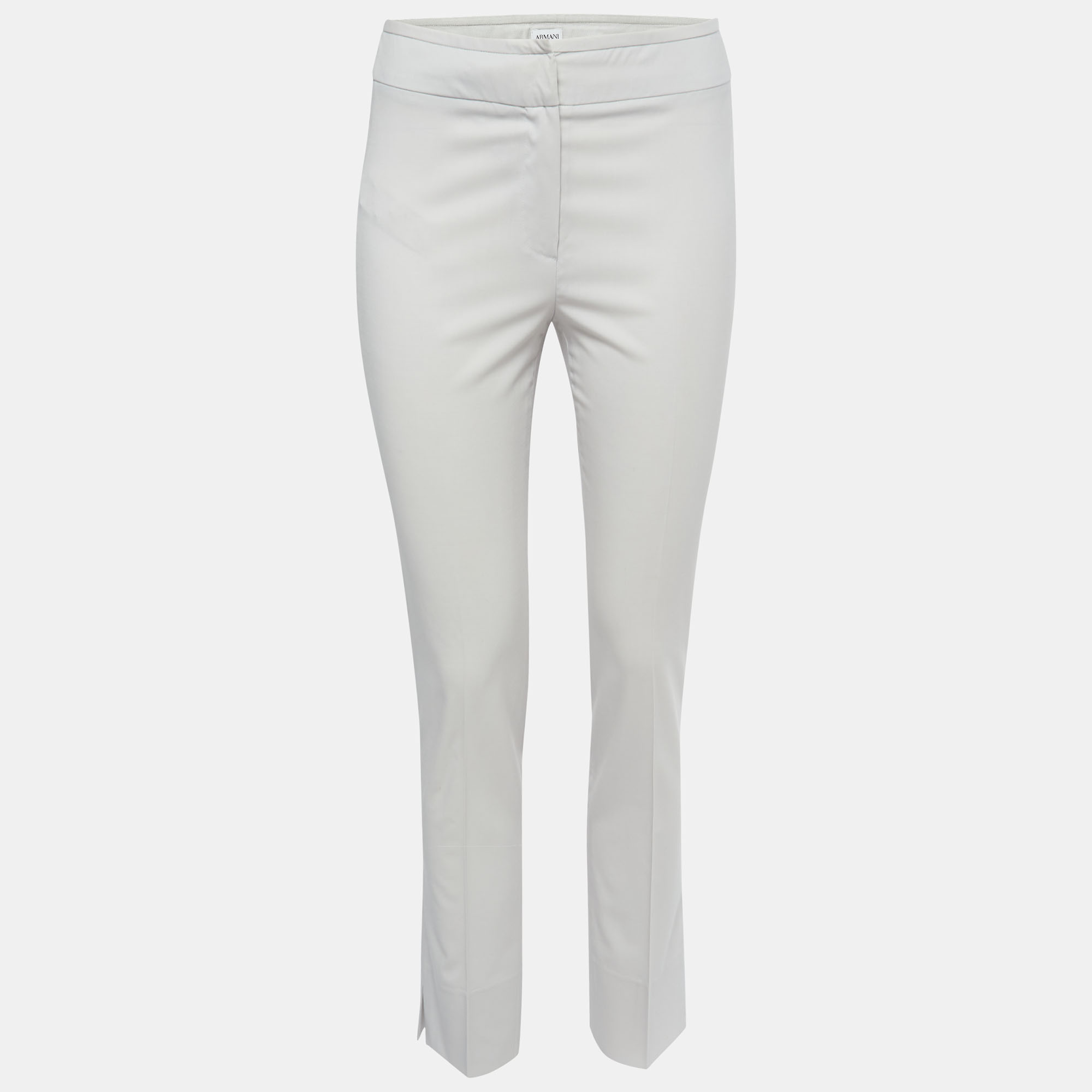 

Armani Collezioni Grey Cady Tailored Tapered Pants XS