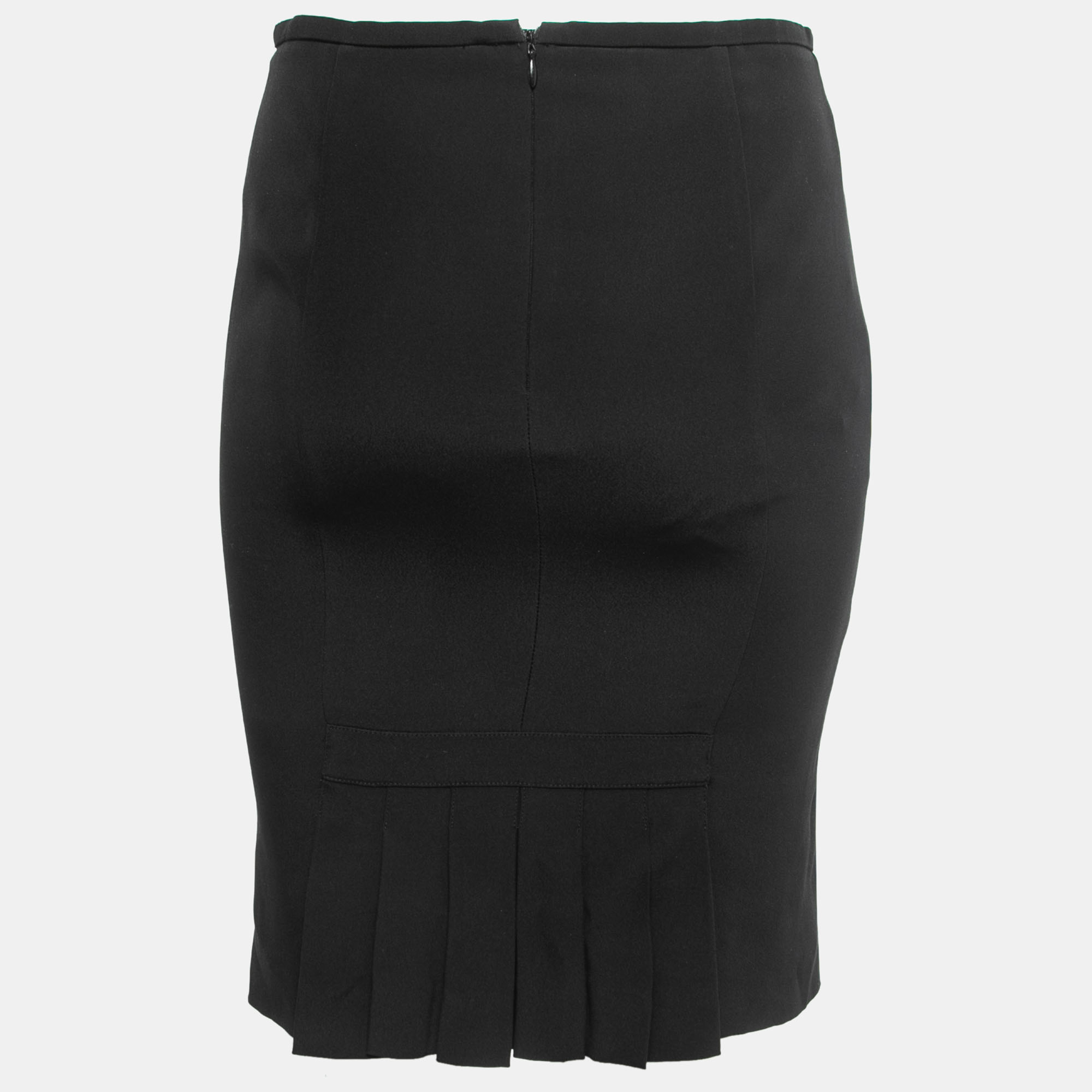 

Armani Collezioni Black Crepe Knee Length Skirt