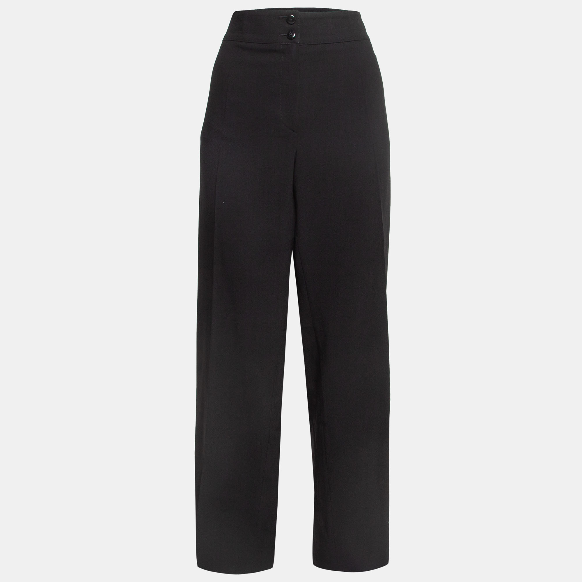 

Armani Collezioni Black Gabardine Buttoned Formal Trousers XL