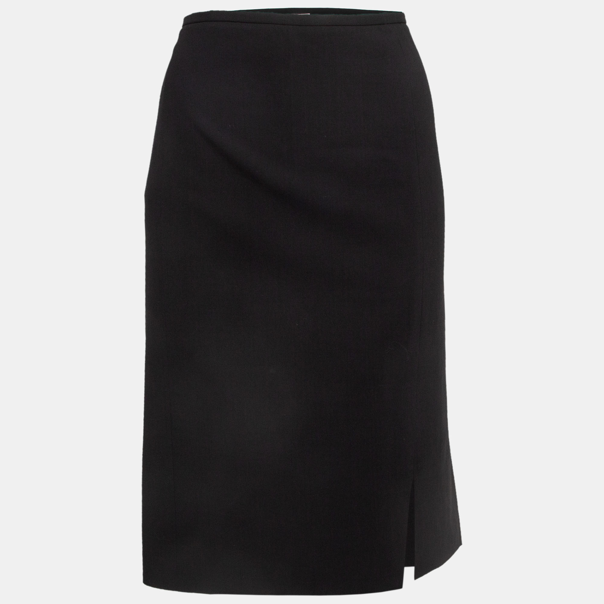 Pre-owned Armani Collezioni Black Crepe Formal Pencil Skirt Xl