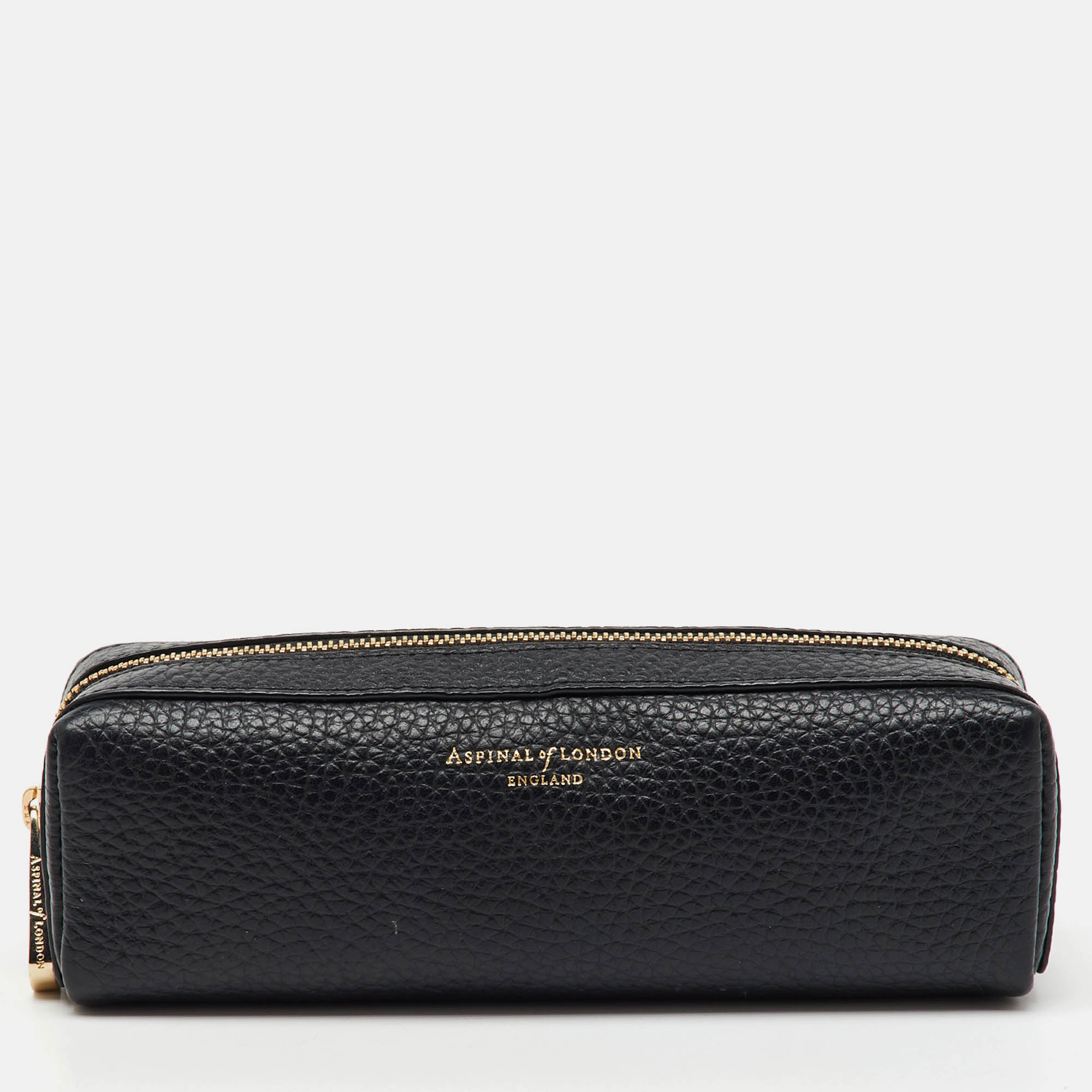 

Aspinal Of London Black Leather Small Case Zip Pouch