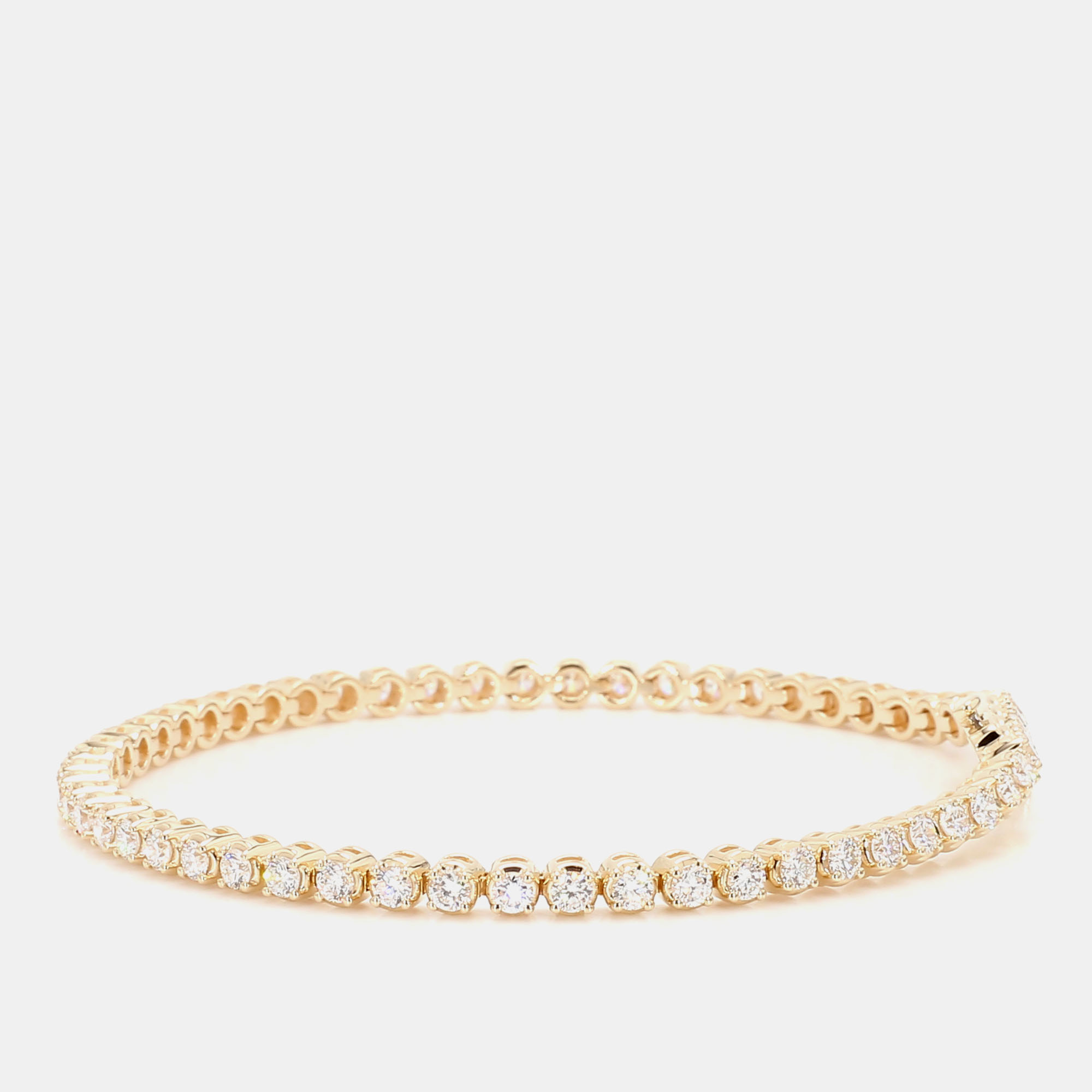 

3.05 cts Round Lab Grown Diamond 14k Yellow Gold Luxe Tennis Bracelet