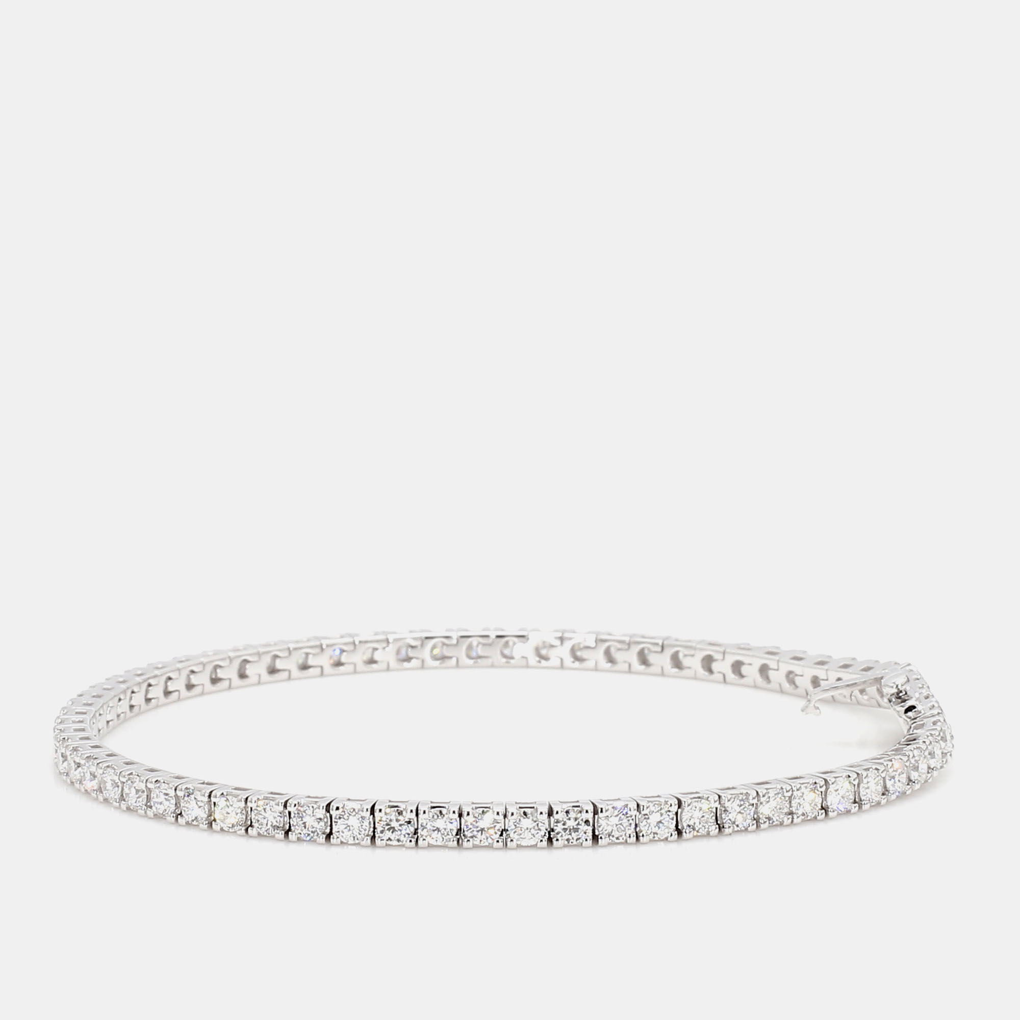 

3.10 cts Round Lab Grown Diamond 14k White Gold Classic Tennis Bracelet