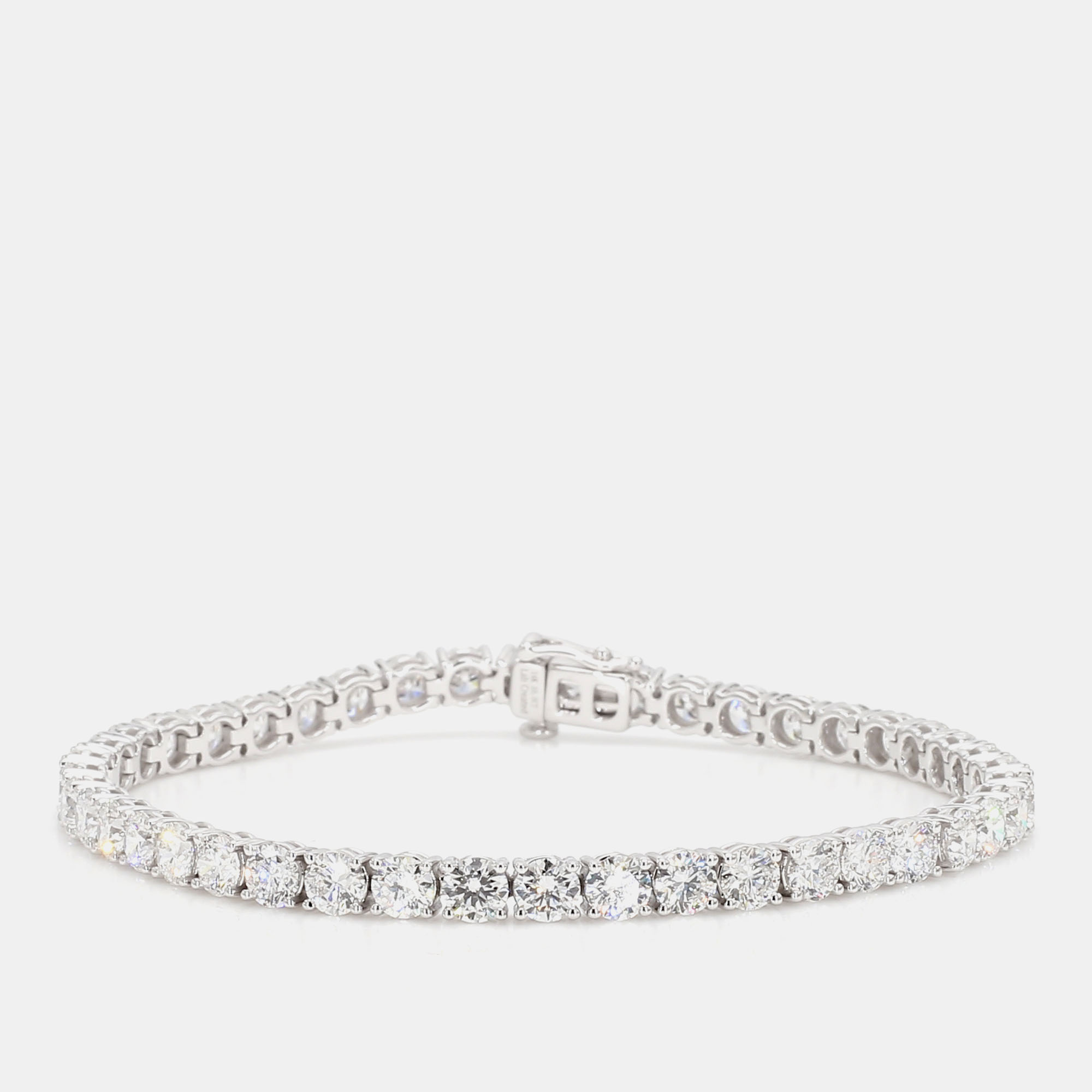 

10.12 cts Round Lab Grown Diamond 14k White Gold Classic Tennis Bracelet