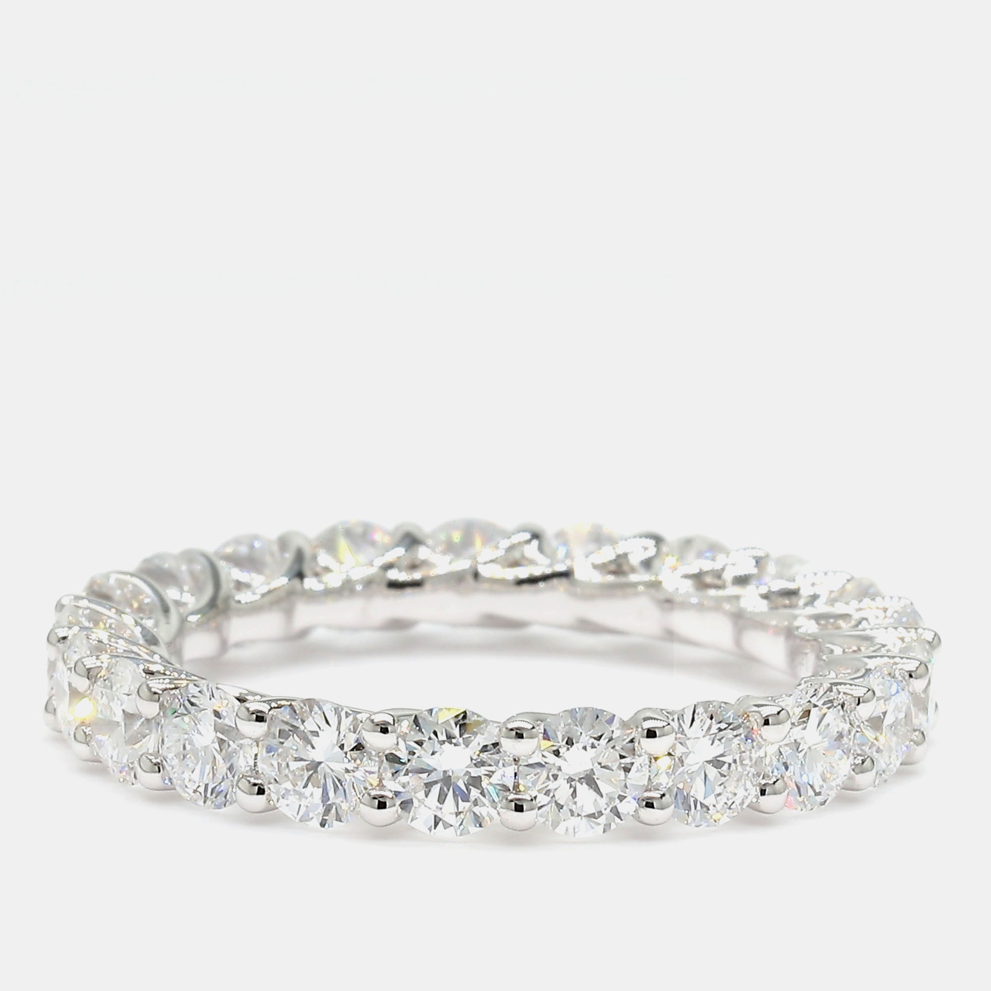 

3.00 cts Round Lab Grown Diamond 14k White Gold Eternity Band US 7