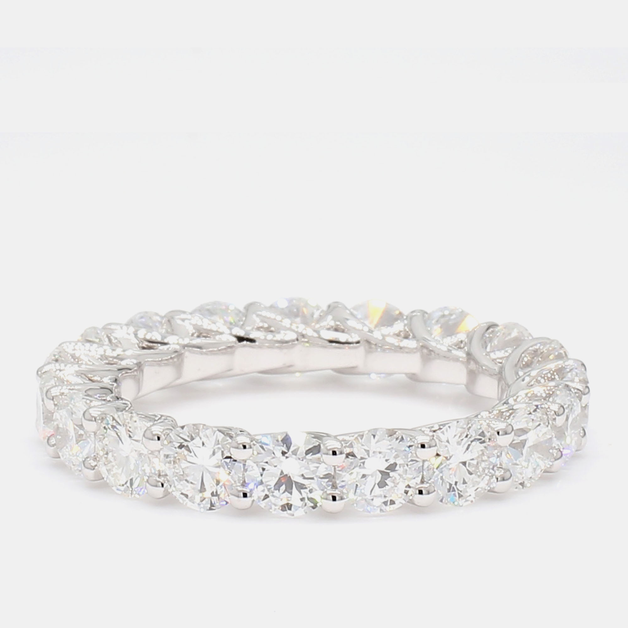 

3.99 cts Round Lab Grown Diamond 14k White Gold Eternity Band US 7