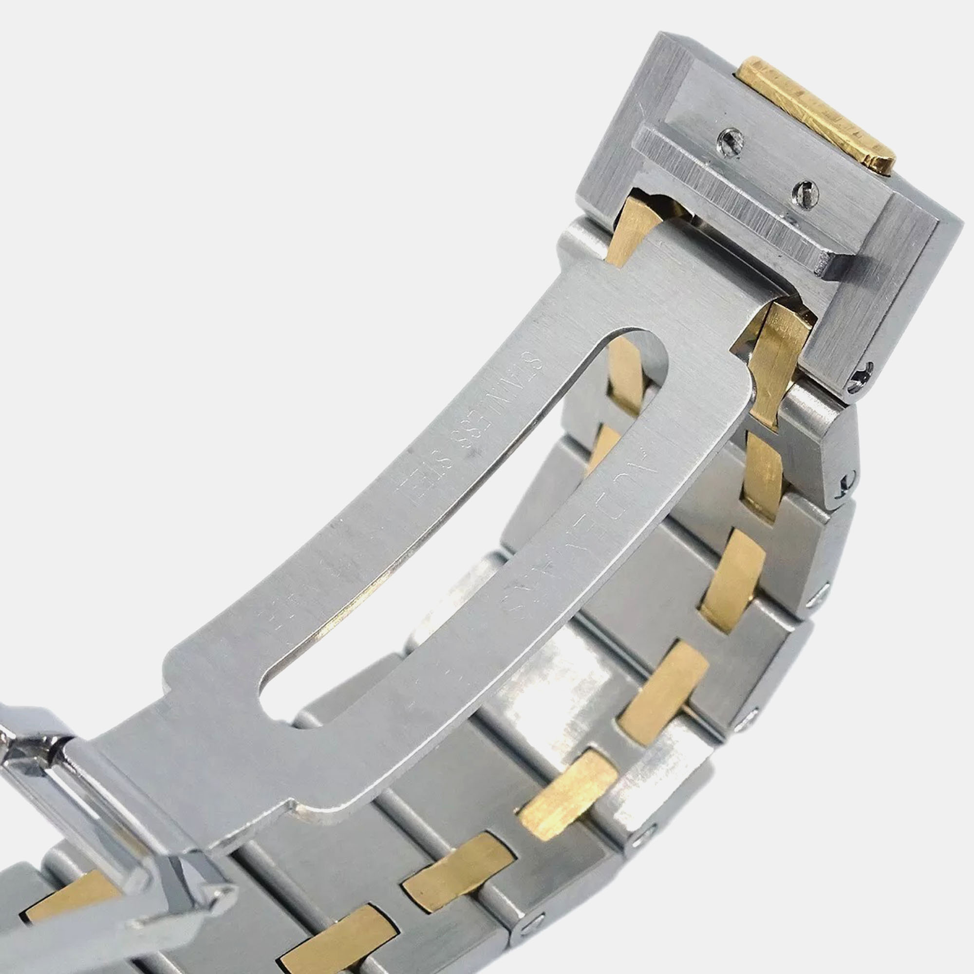 Audemars Piguet Black 18k Yellow Gold Stainless Steel Royal Oak Quartz Women`s Wristwatch 33 mm 