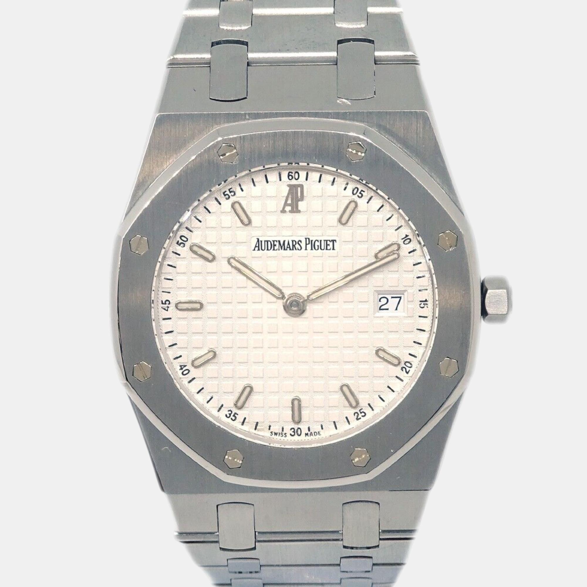 

Audemars Piguet Silver Stainless Steel Royal Oak Quartz Women's Wristwatch 33 mm