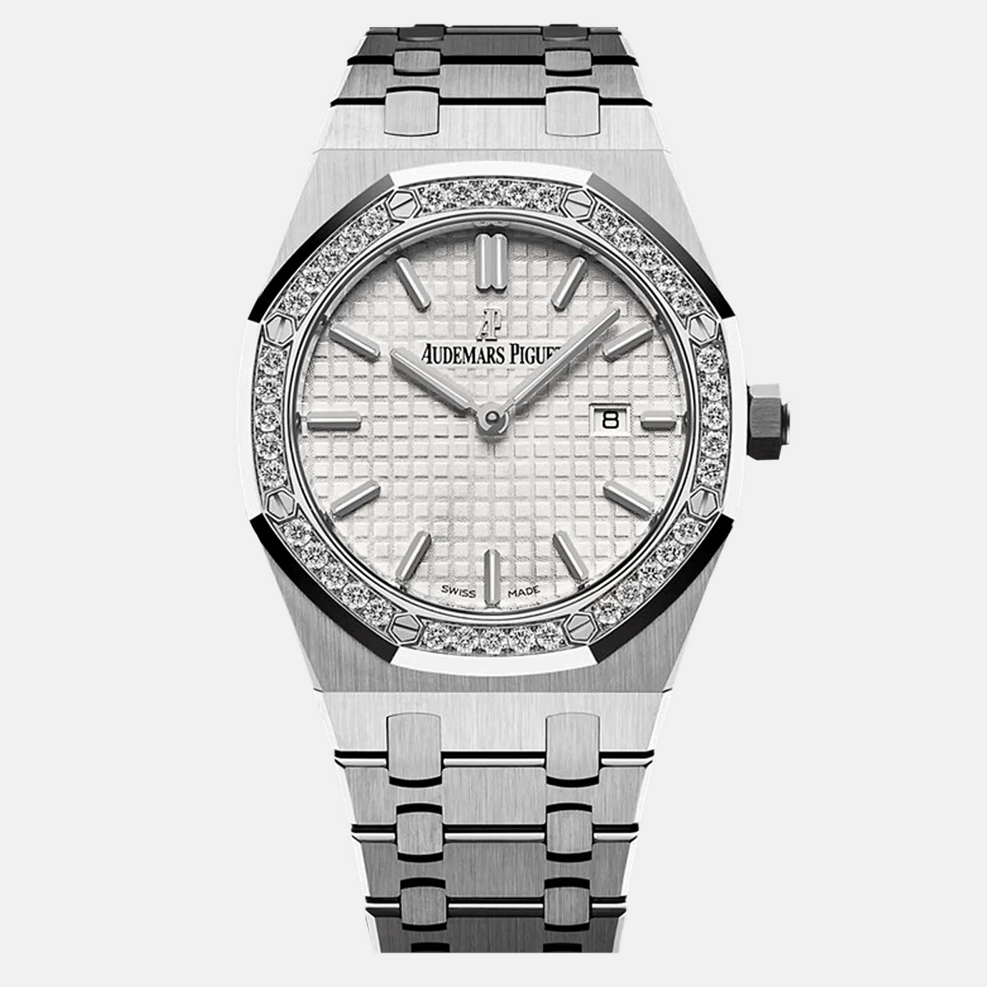 

Audemars Piguet Royal Oak 67651ST.ZZ.1261ST.01 Quartz Silver Stainless Steel Diamond Women's Wristwatch 33 mm
