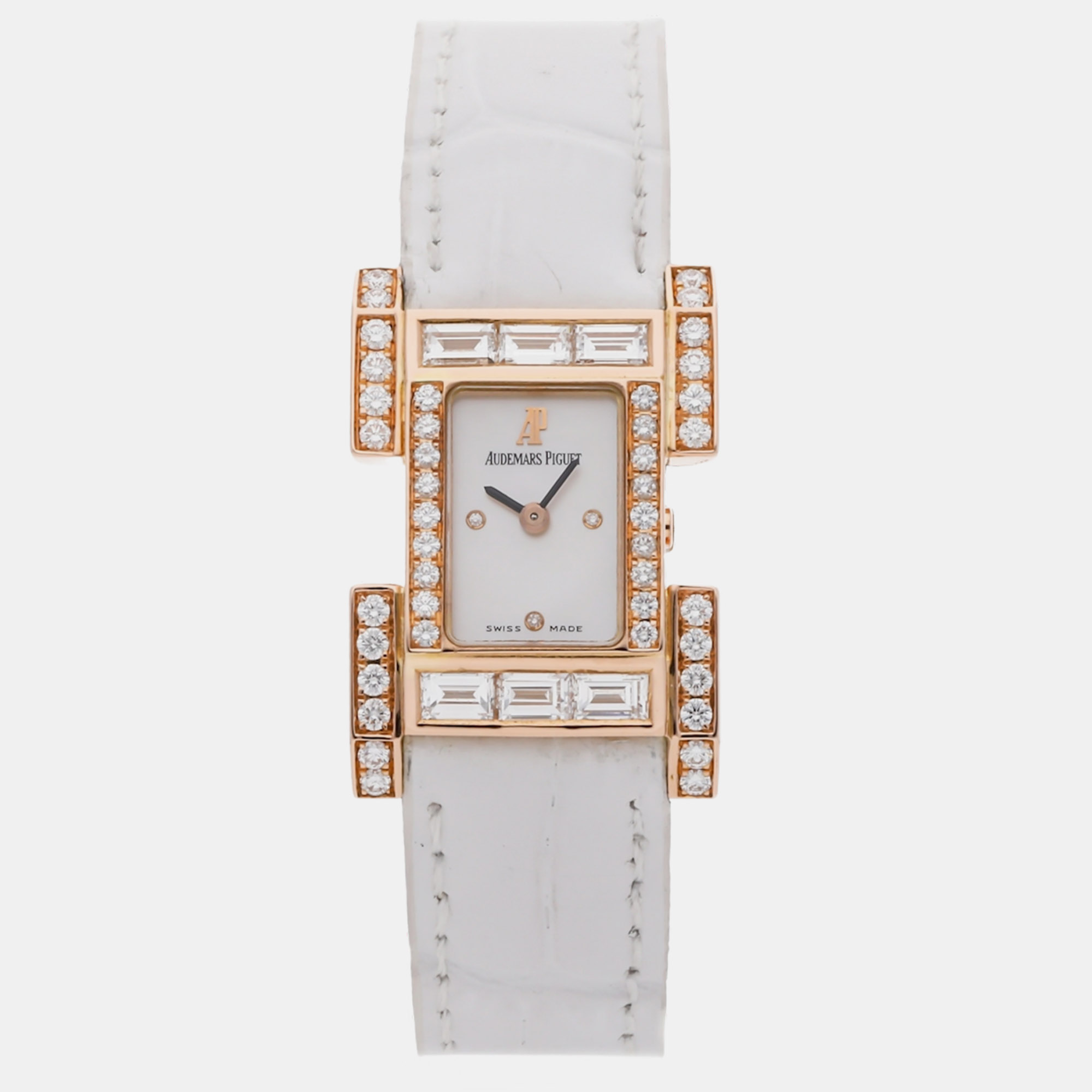 

Audemars Piguet Vintage 67513OR.Z.0010LZ.01 Quartz Ivory Dial 18k Rose Gold Women's Wristwatch, White