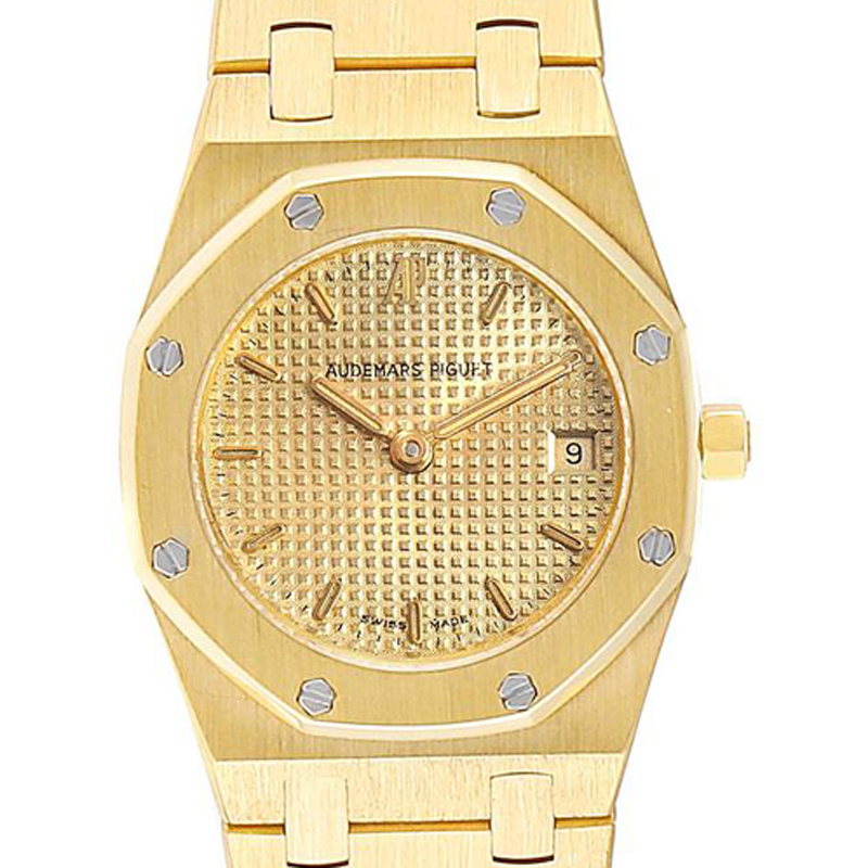 

Audemars Piguet Champagne 18K Yellow Gold Royal Oak 67075 Women's Wristwatch 24 MM