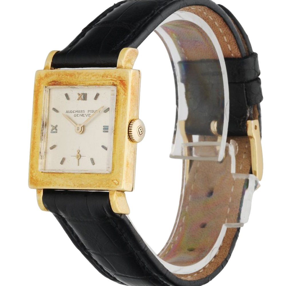 

Audemars Piguet Silver 18K Yellow Gold Vintage Women's Wristwatch 25 MM